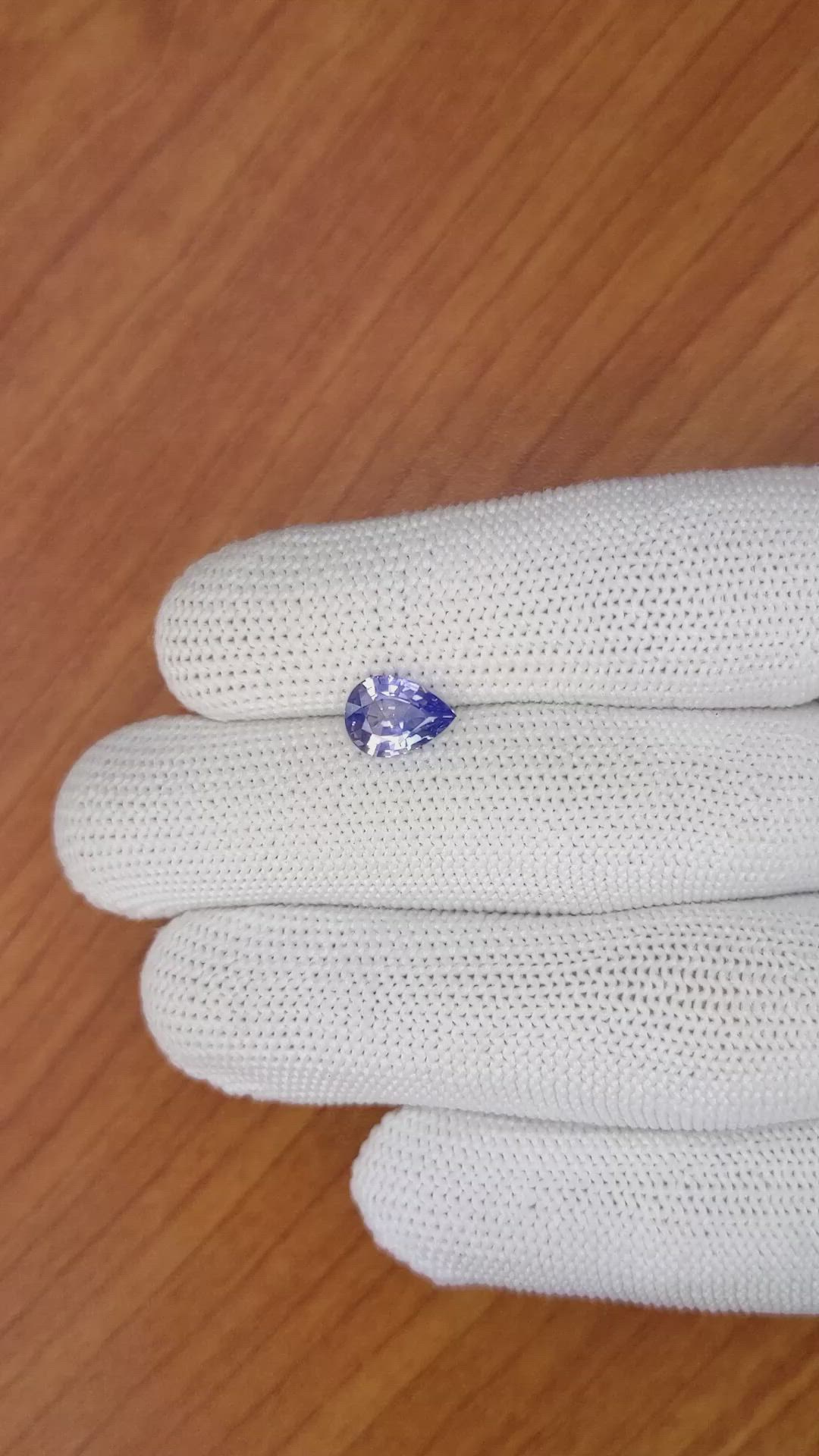 1.90 Ct. Purplish Blue Sapphire from Ceylon (Sri Lanka) Size Video