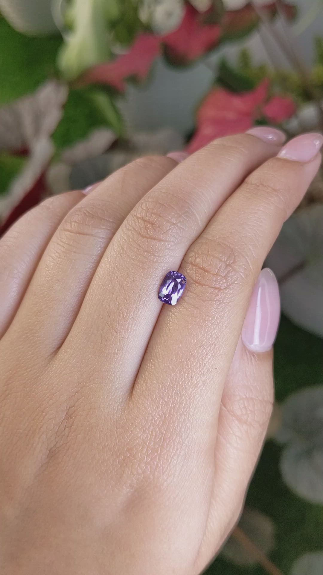 1.13 Ct. Purple Sapphire from Ceylon (Sri Lanka) Size Video