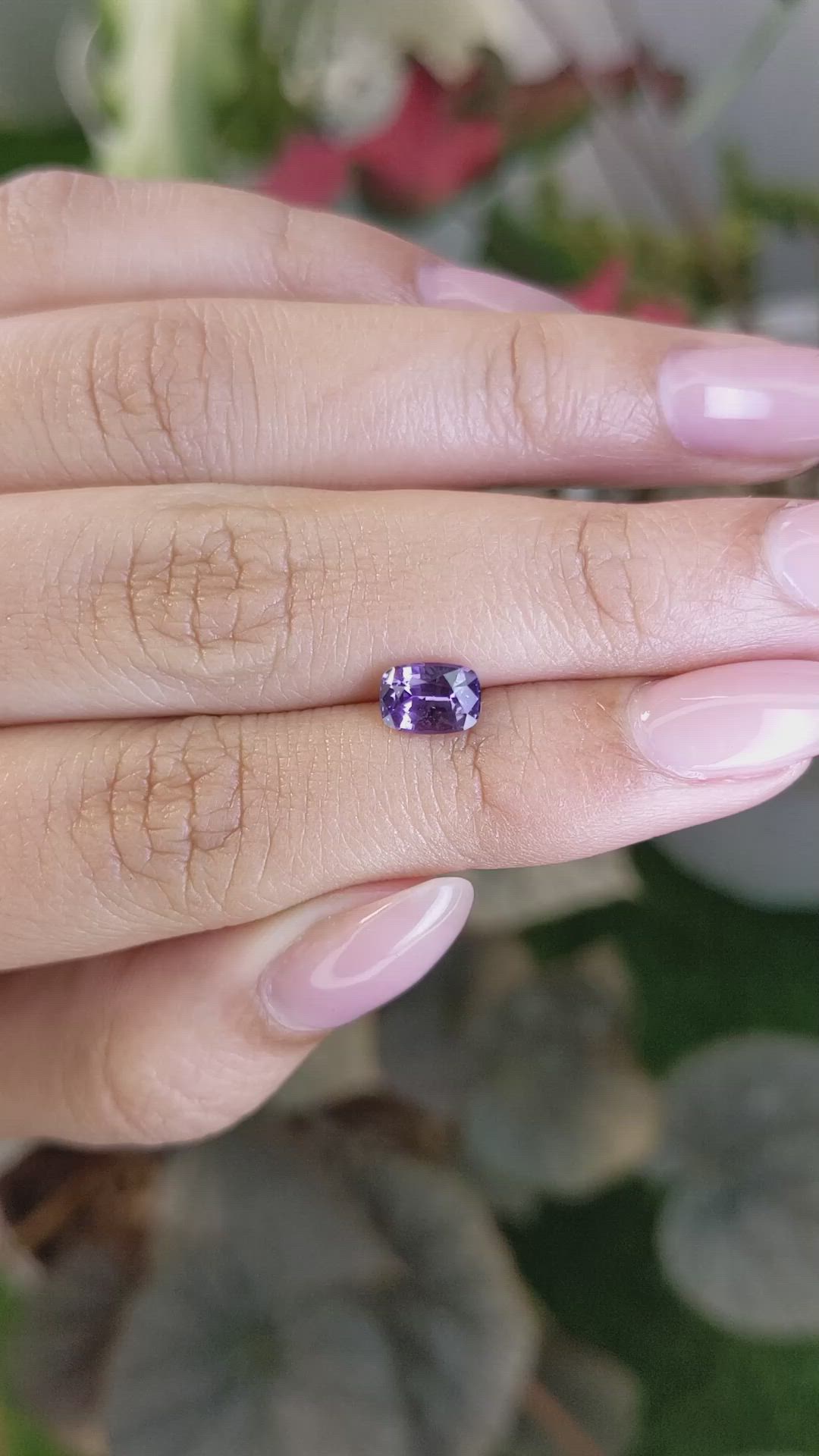 1.13 Ct. Purple Sapphire from Ceylon (Sri Lanka) Size Video