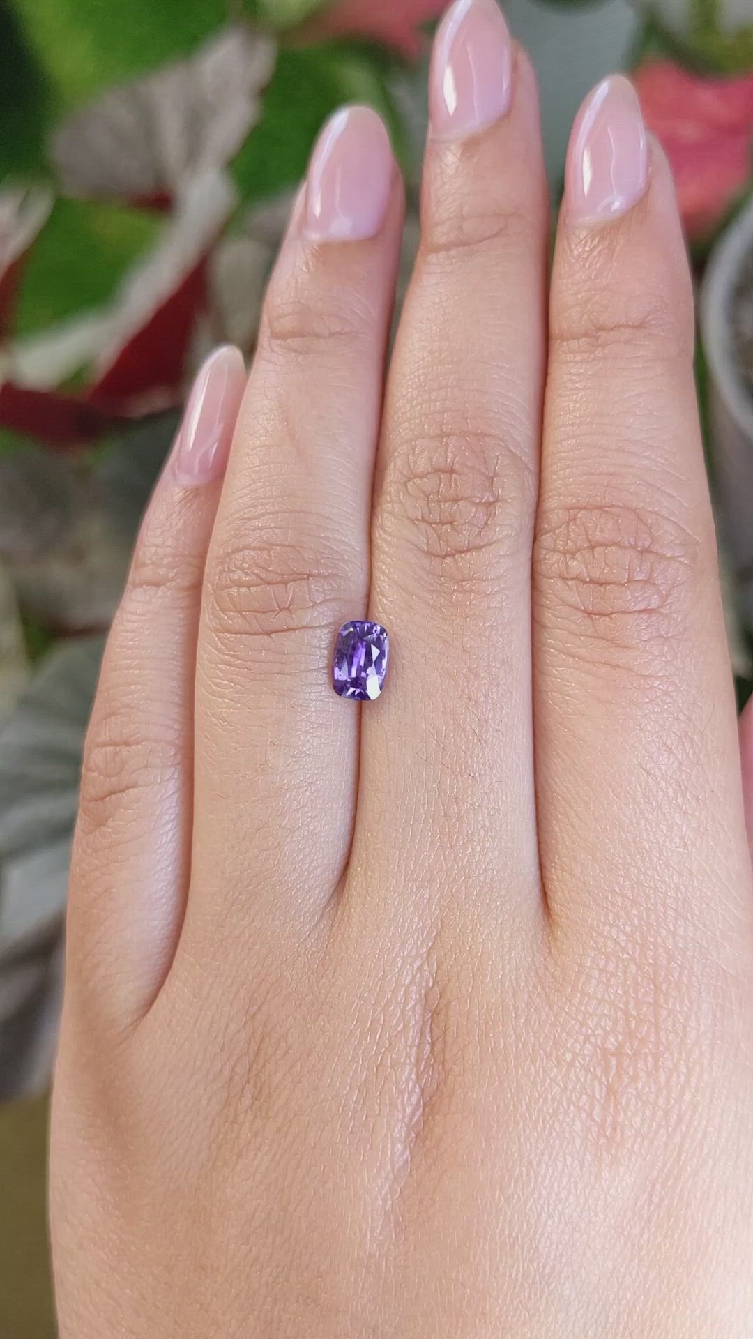 1.13 Ct. Purple Sapphire from Ceylon (Sri Lanka) Size Video