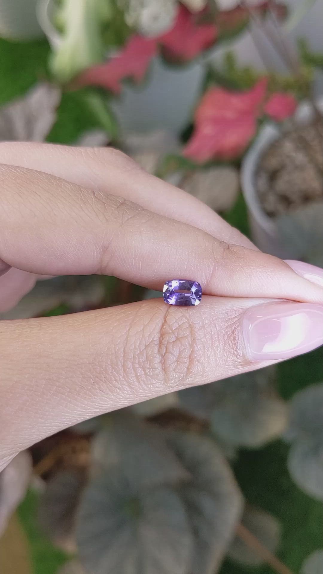 1.13 Ct. Purple Sapphire from Ceylon (Sri Lanka) Size Video