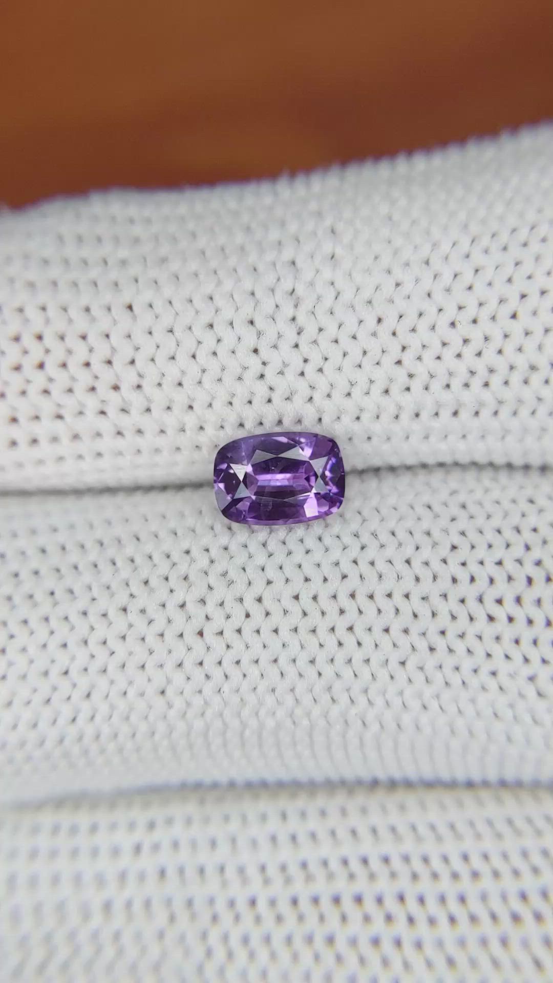 1.13 Ct. Purple Sapphire from Ceylon (Sri Lanka) Size Video