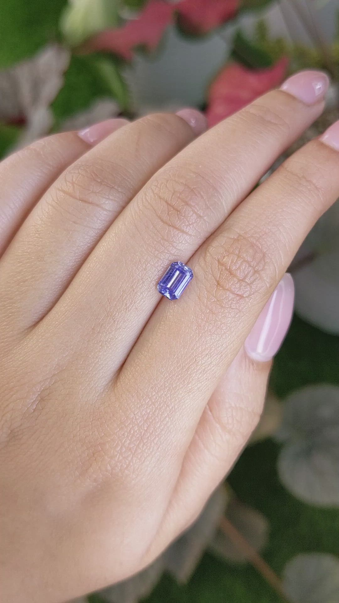 1.12 Ct. Violet Sapphire from Ceylon (Sri Lanka) Size Video