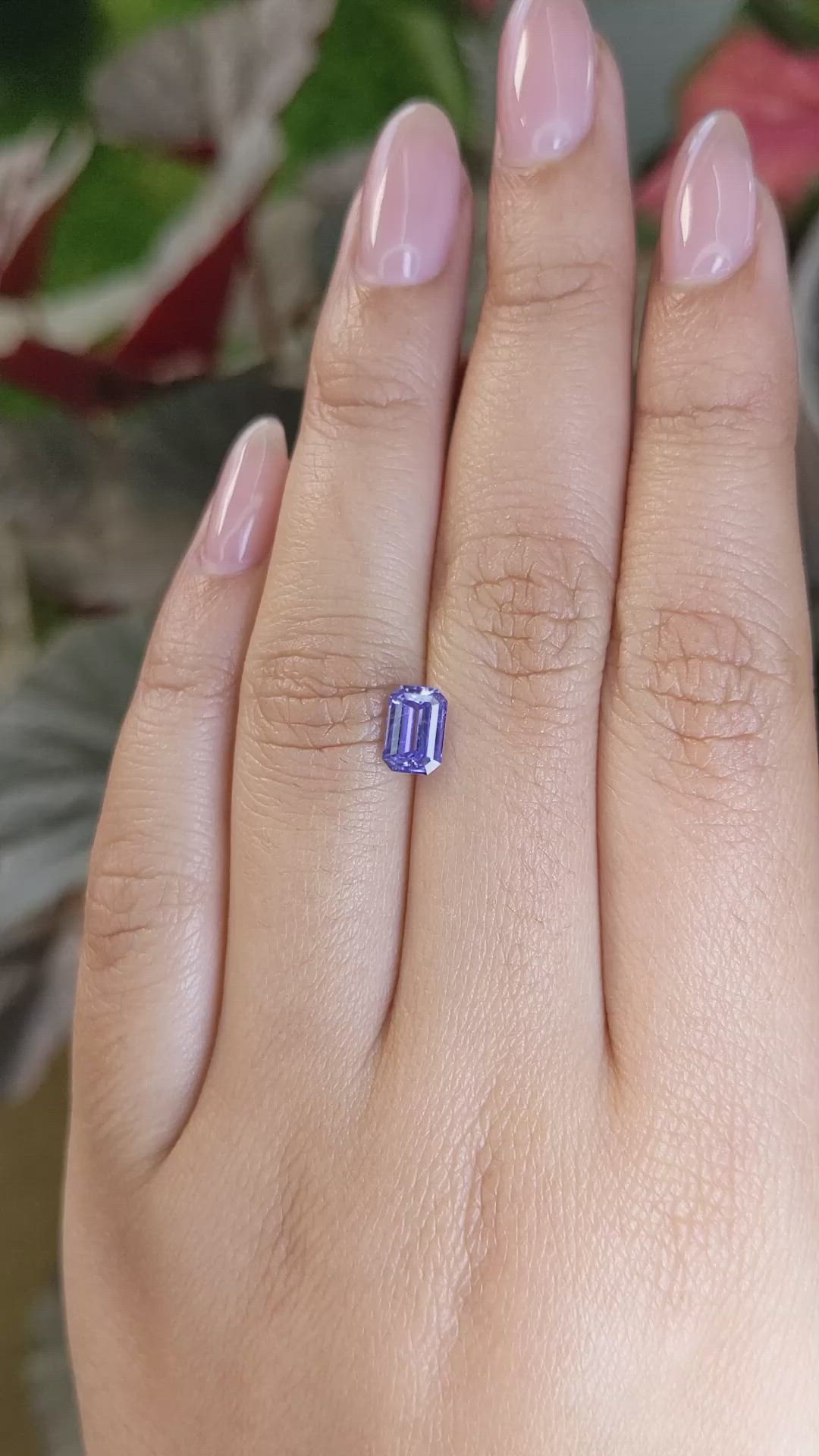 1.12 Ct. Violet Sapphire from Ceylon (Sri Lanka) Size Video