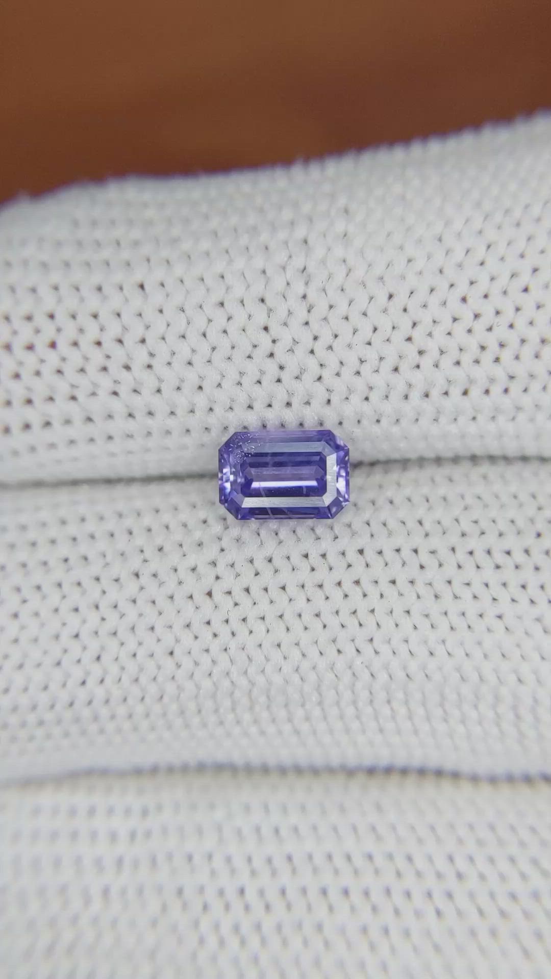 1.12 Ct. Violet Sapphire from Ceylon (Sri Lanka) Size Video