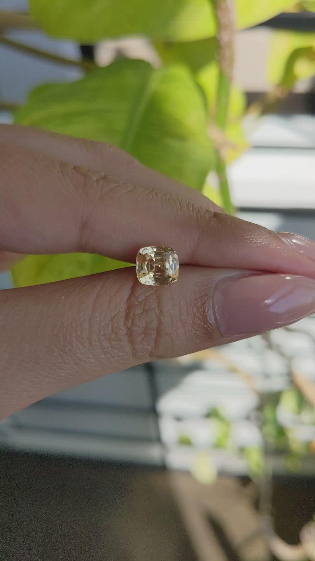 2.28 Ct. Orangish Yellow Sapphire from Ceylon (Sri Lanka) Size Video
