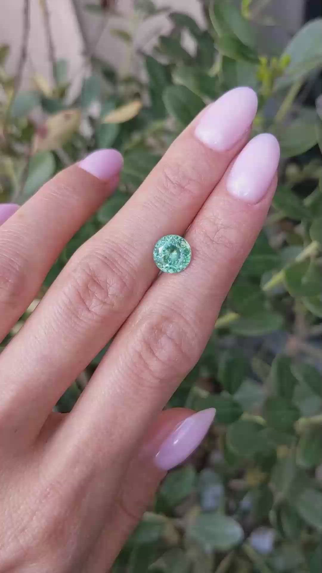 2.42 Ct. Green Sapphire from Montana Size Video