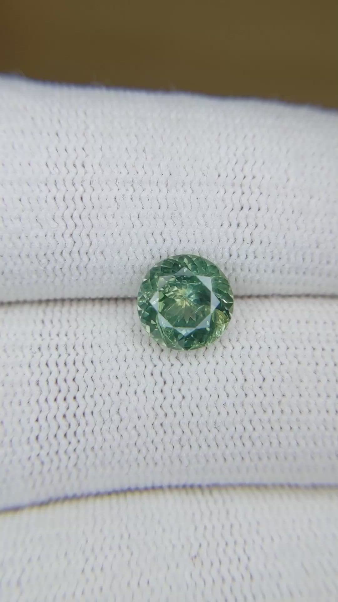 2.42 Ct. Green Sapphire from Montana Size Video