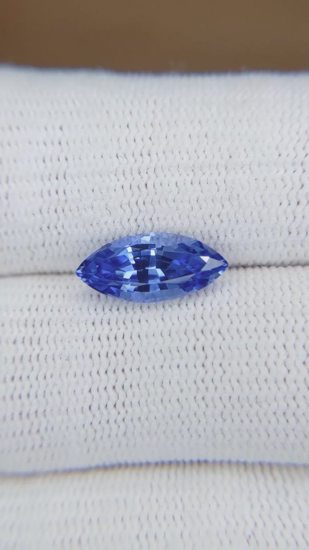 3.21 Ct. Blue Sapphire from Burma (Myanmar) Size Video
