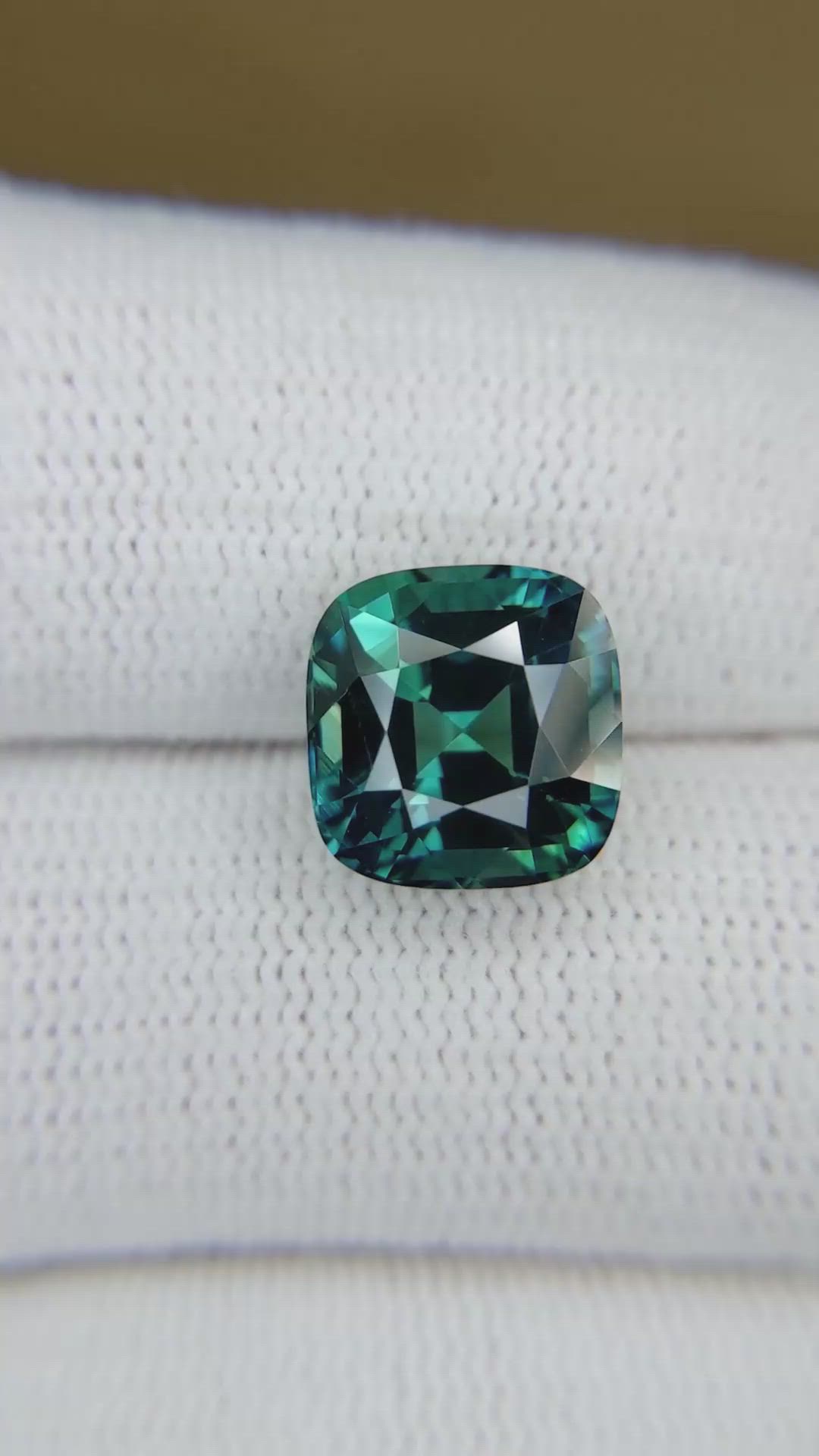 7.06 Ct. Bluish Green Sapphire from Madagascar Size Video