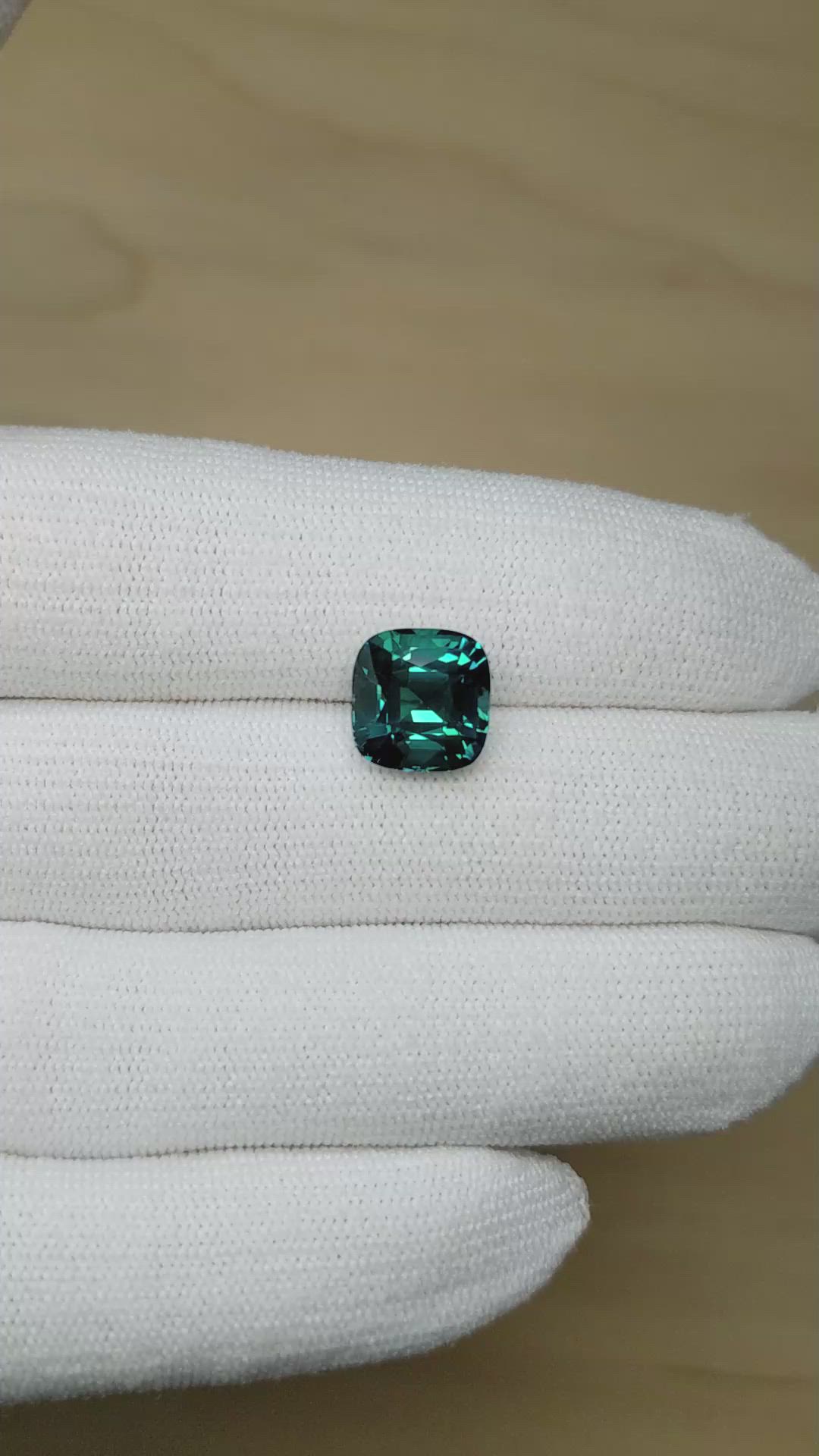 7.06 Ct. Bluish Green Sapphire from Madagascar Size Video