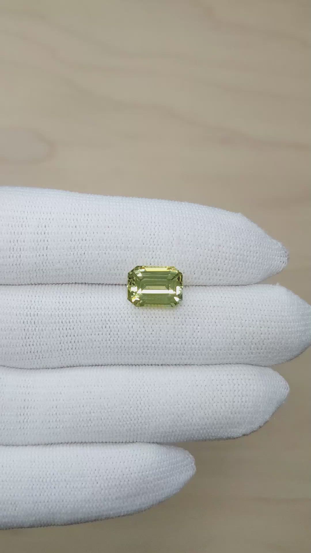 6.02 Ct. Yellow Sapphire from Ceylon (Sri Lanka) Size Video