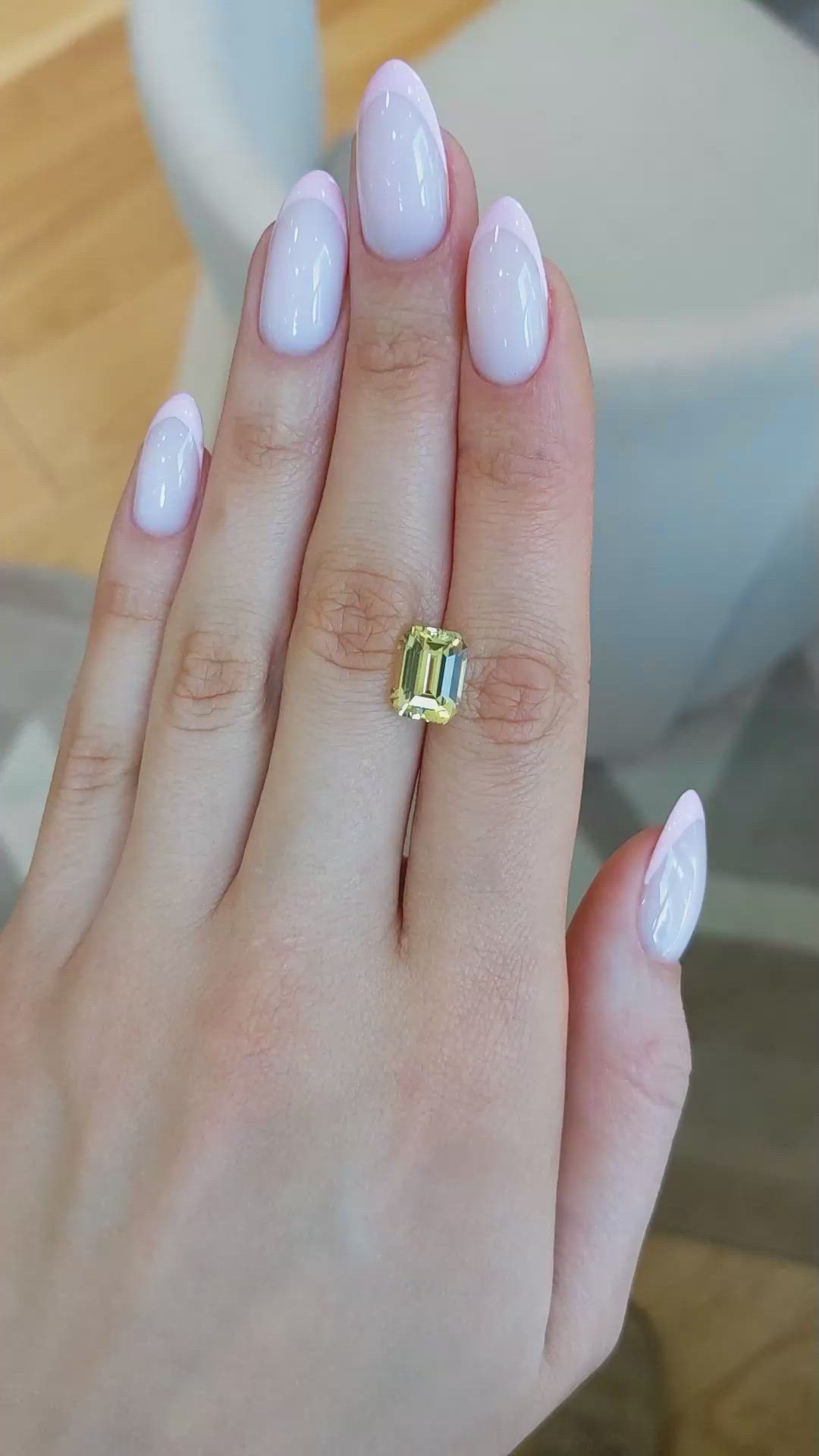 6.02 Ct. Yellow Sapphire from Ceylon (Sri Lanka) Size Video