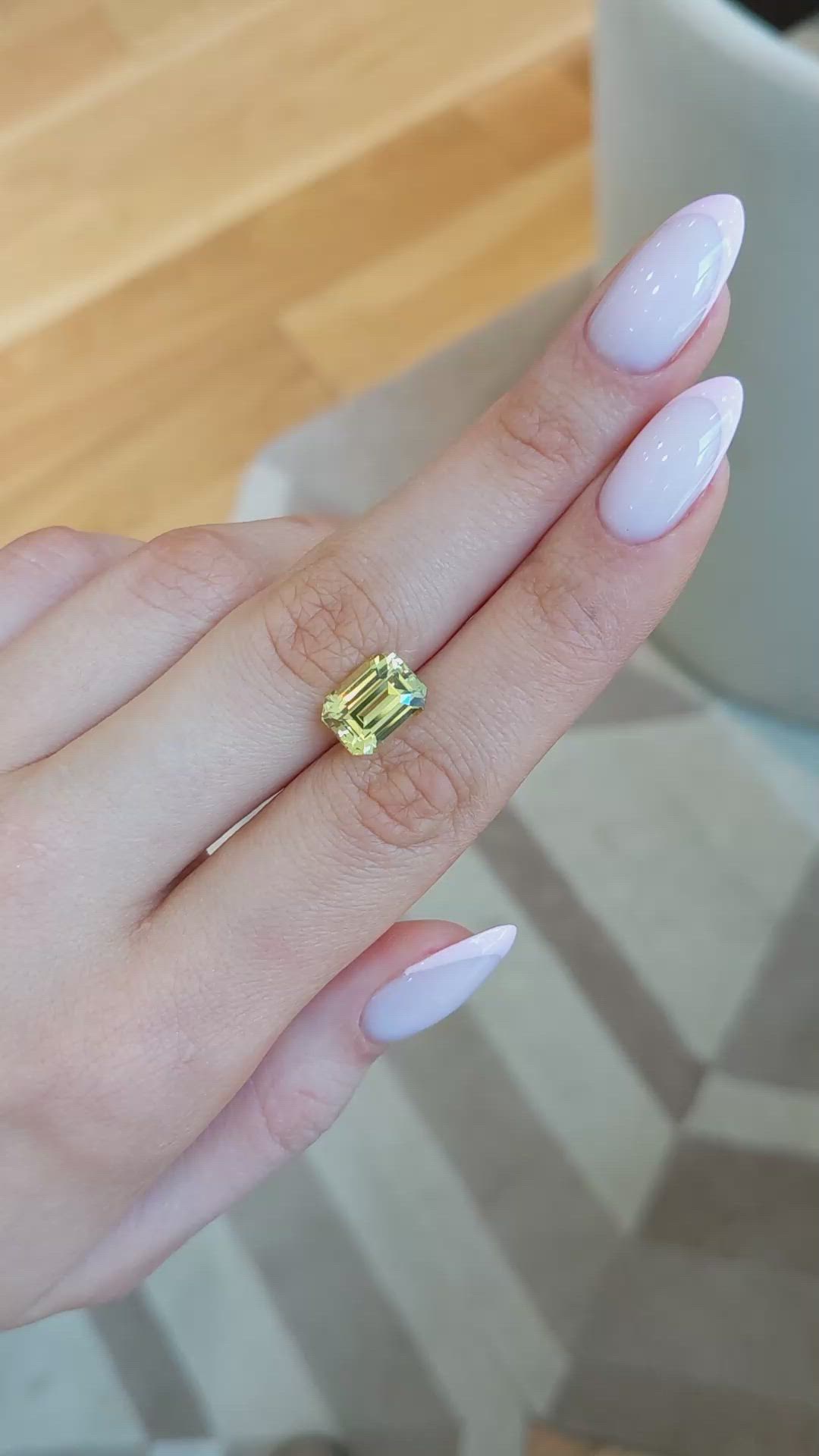 6.02 Ct. Yellow Sapphire from Ceylon (Sri Lanka) Size Video