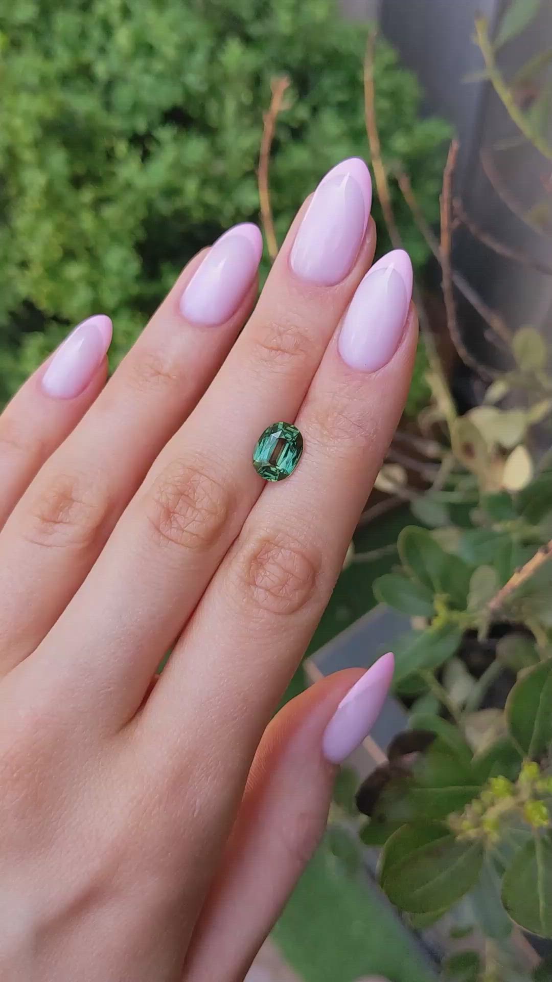 3.10 Ct. Green Sapphire from Madagascar Size Video