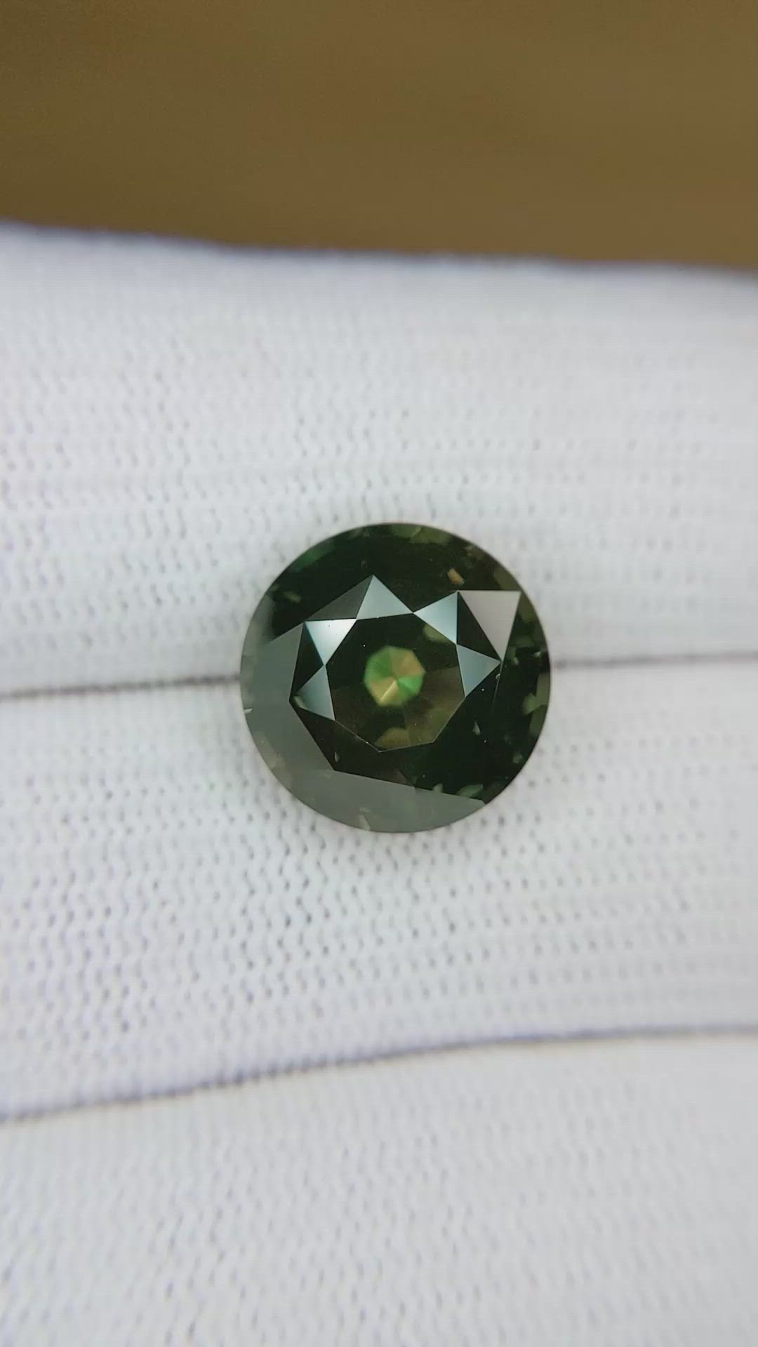 10.12 Ct. Green Sapphire from Madagascar Size Video