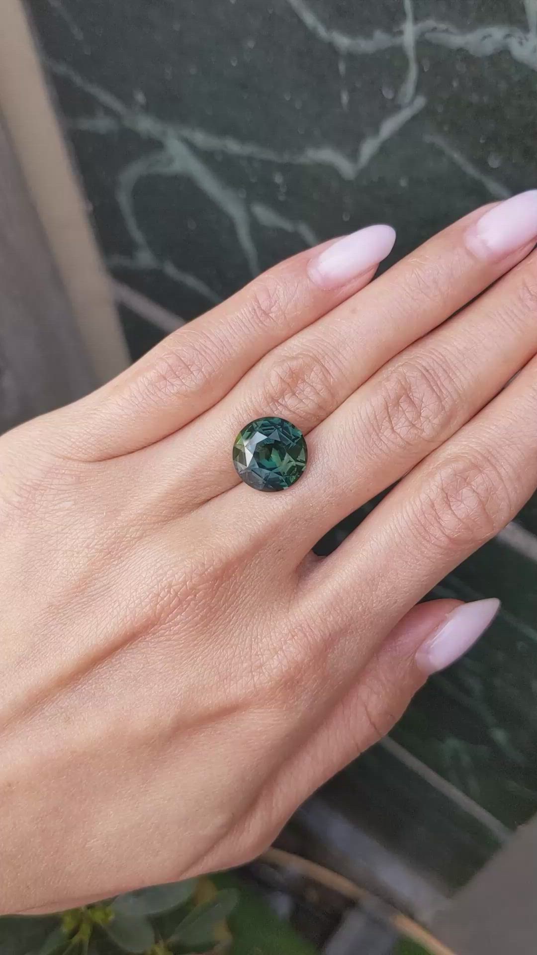 10.12 Ct. Green Sapphire from Madagascar Size Video