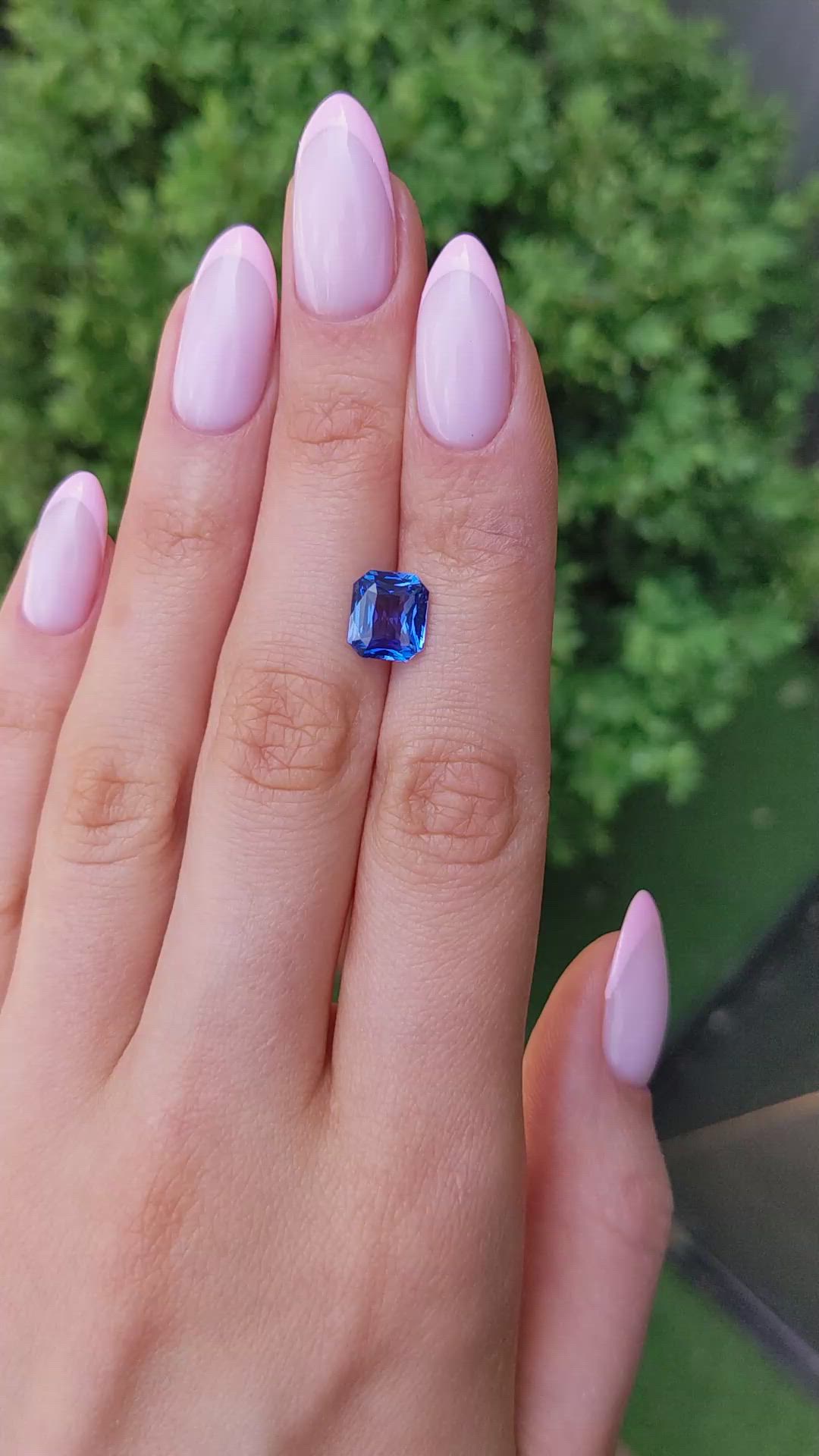 3.11 Ct. Blue Sapphire from Ceylon (Sri Lanka) Size Video