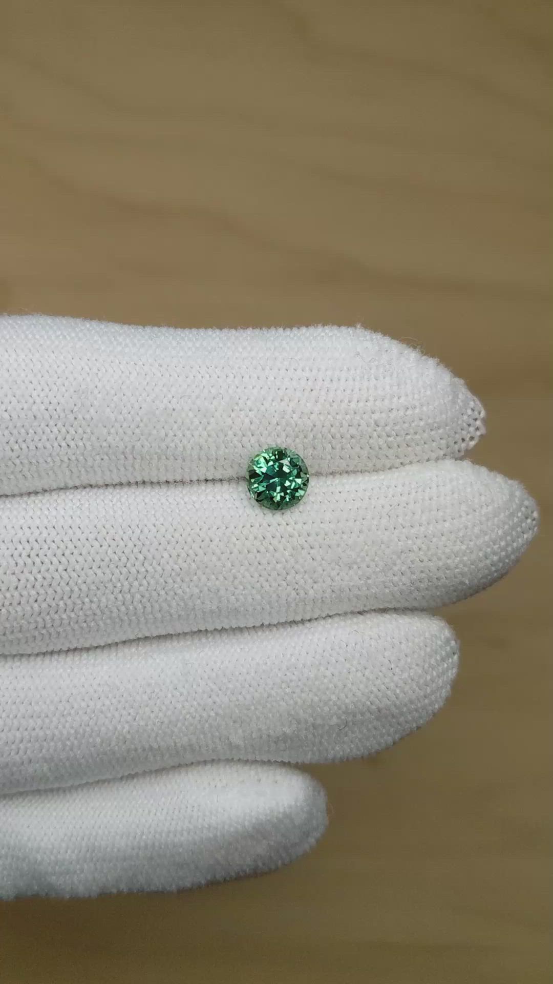 1.61 Ct. Bluish Green Sapphire from Montana Size Video