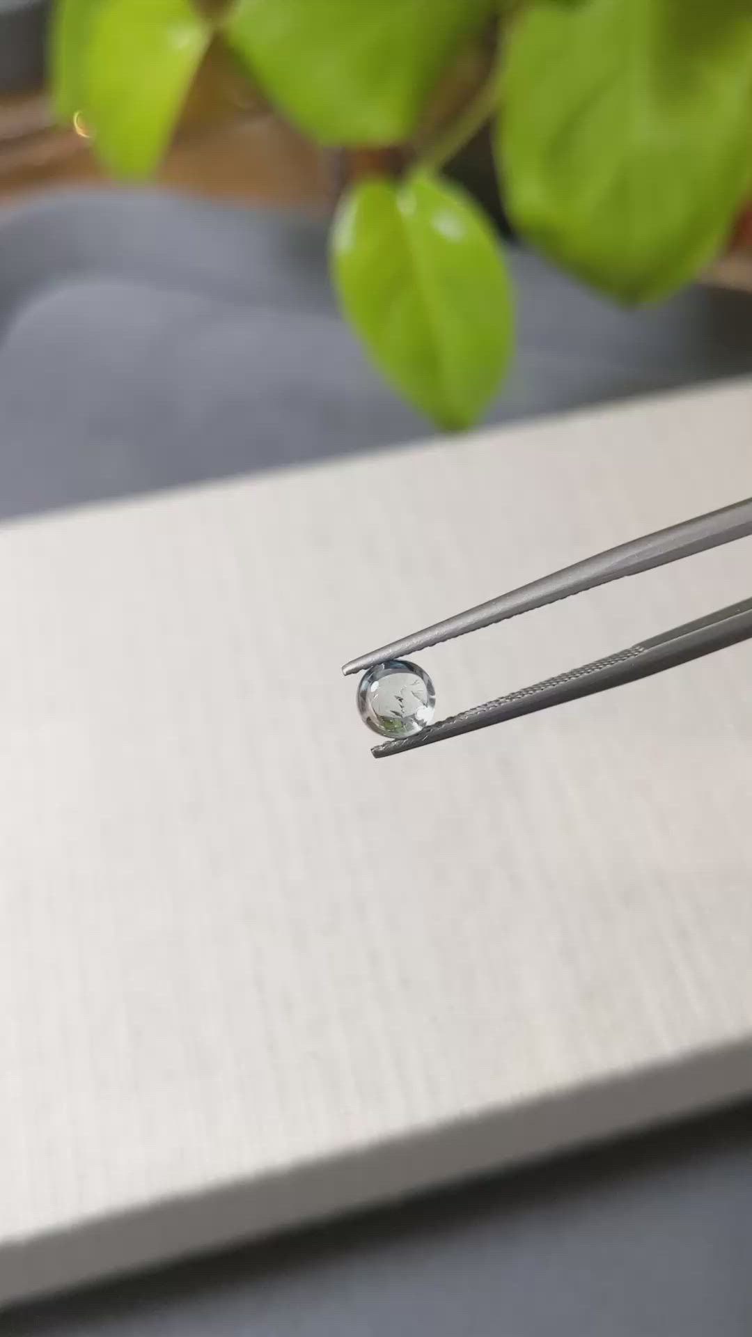 1.04 Ct. Blue Cabochon Sapphire from Montana Size Video