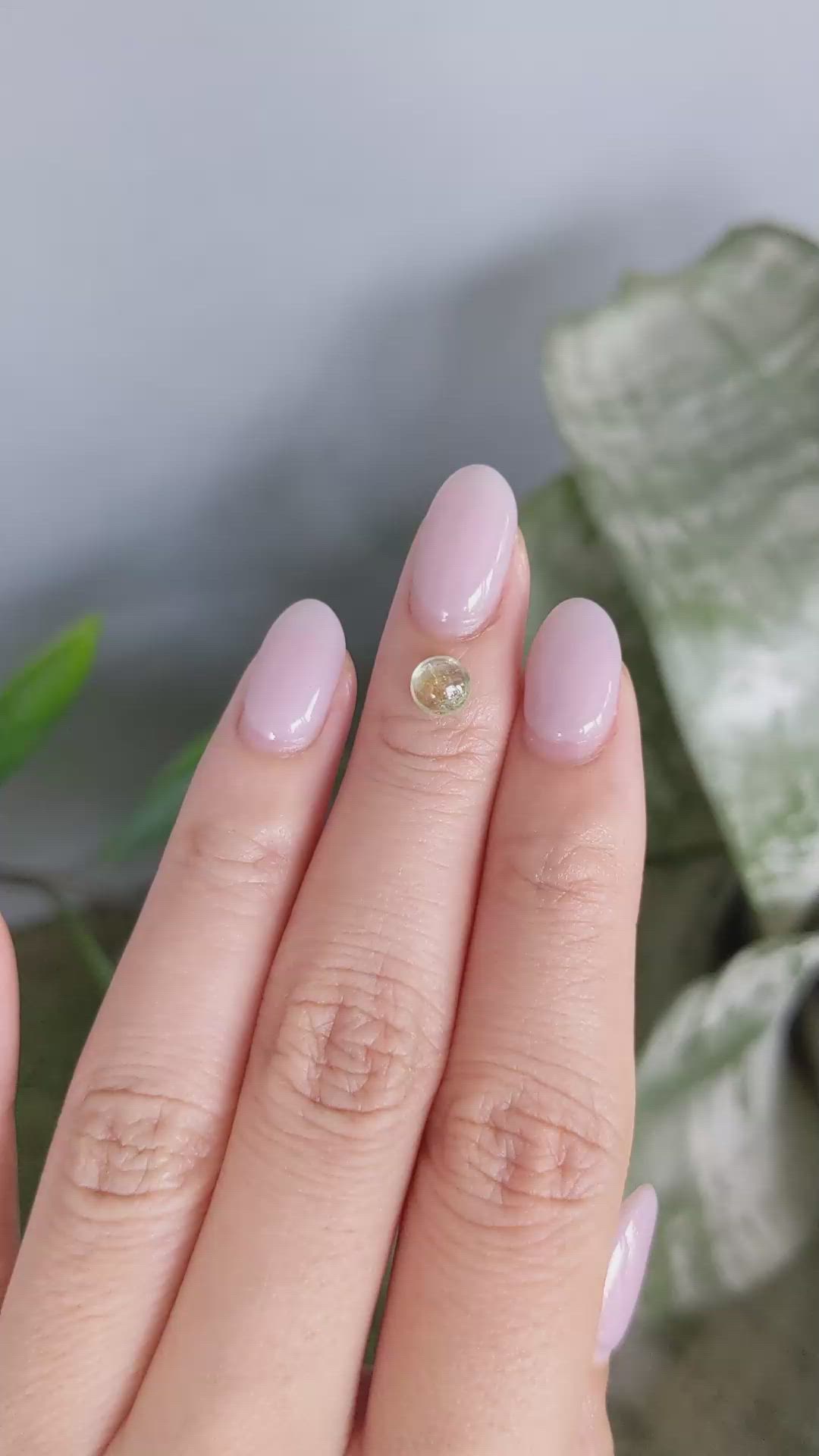 1.03 Ct. Yellow Cabochon Sapphire from Montana Size Video