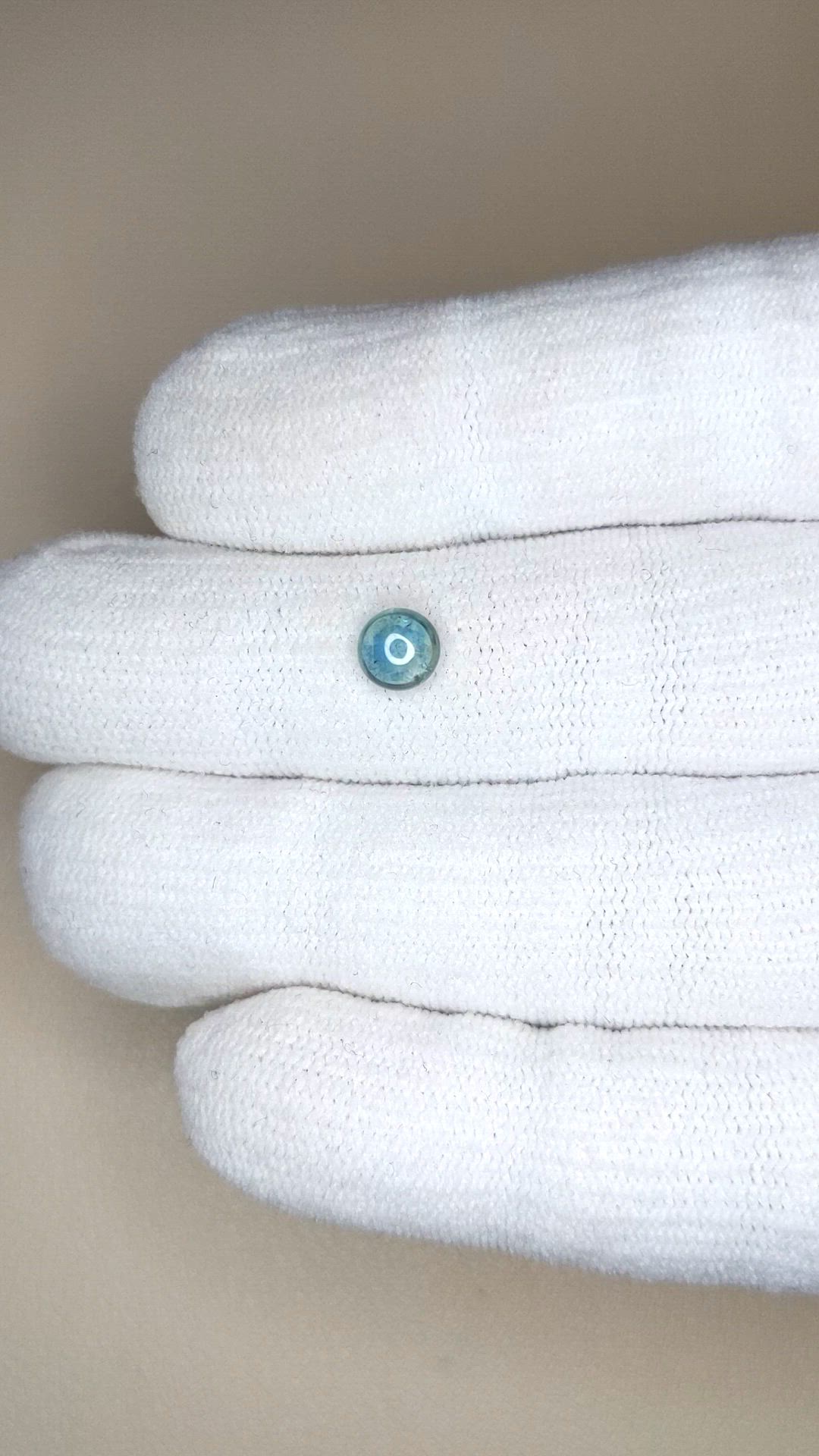 1.07 Ct. Greenish Blue Cabochon Sapphire from Montana Size Video
