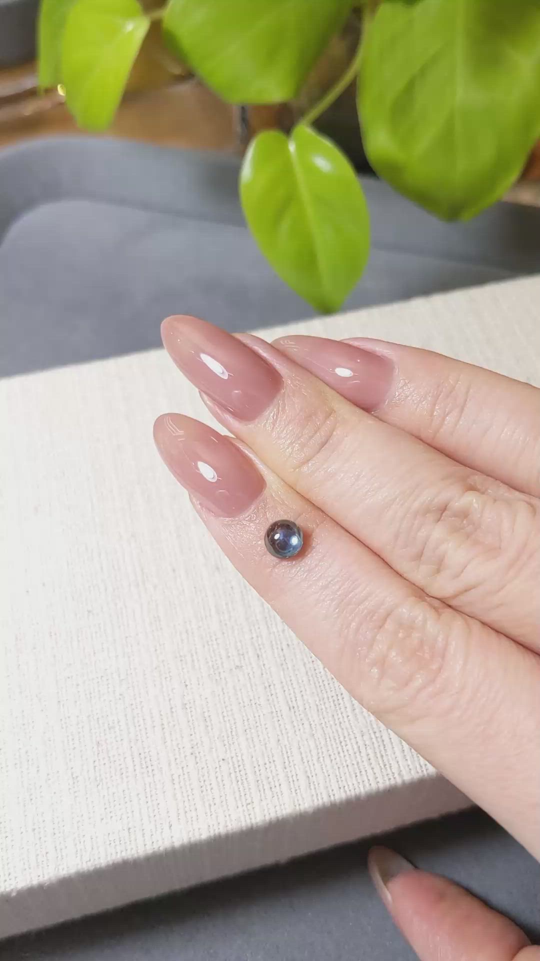 1.22 Ct. Greenish Blue Cabochon Sapphire from Montana Size Video