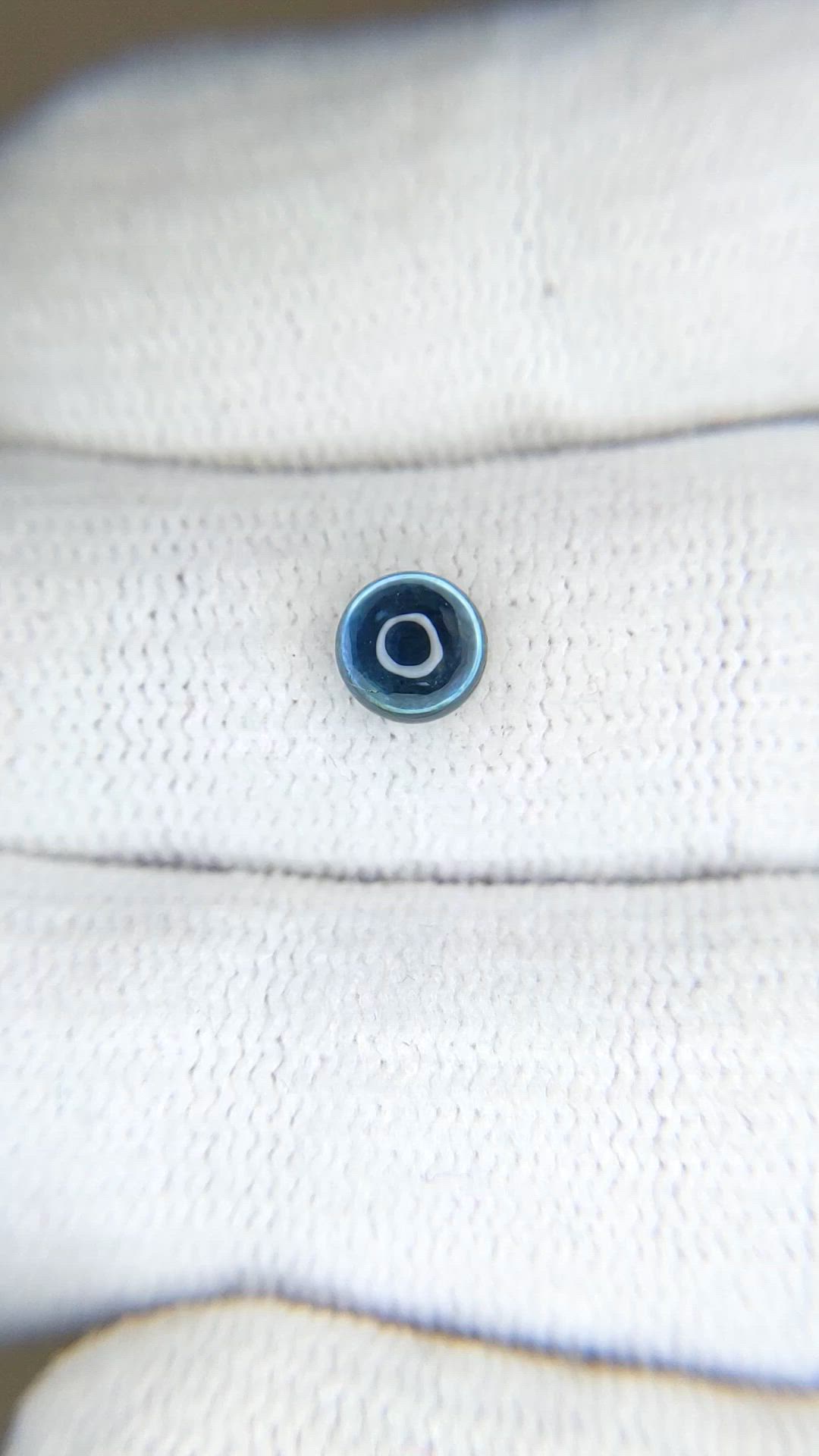 1.22 Ct. Greenish Blue Cabochon Sapphire from Montana Size Video