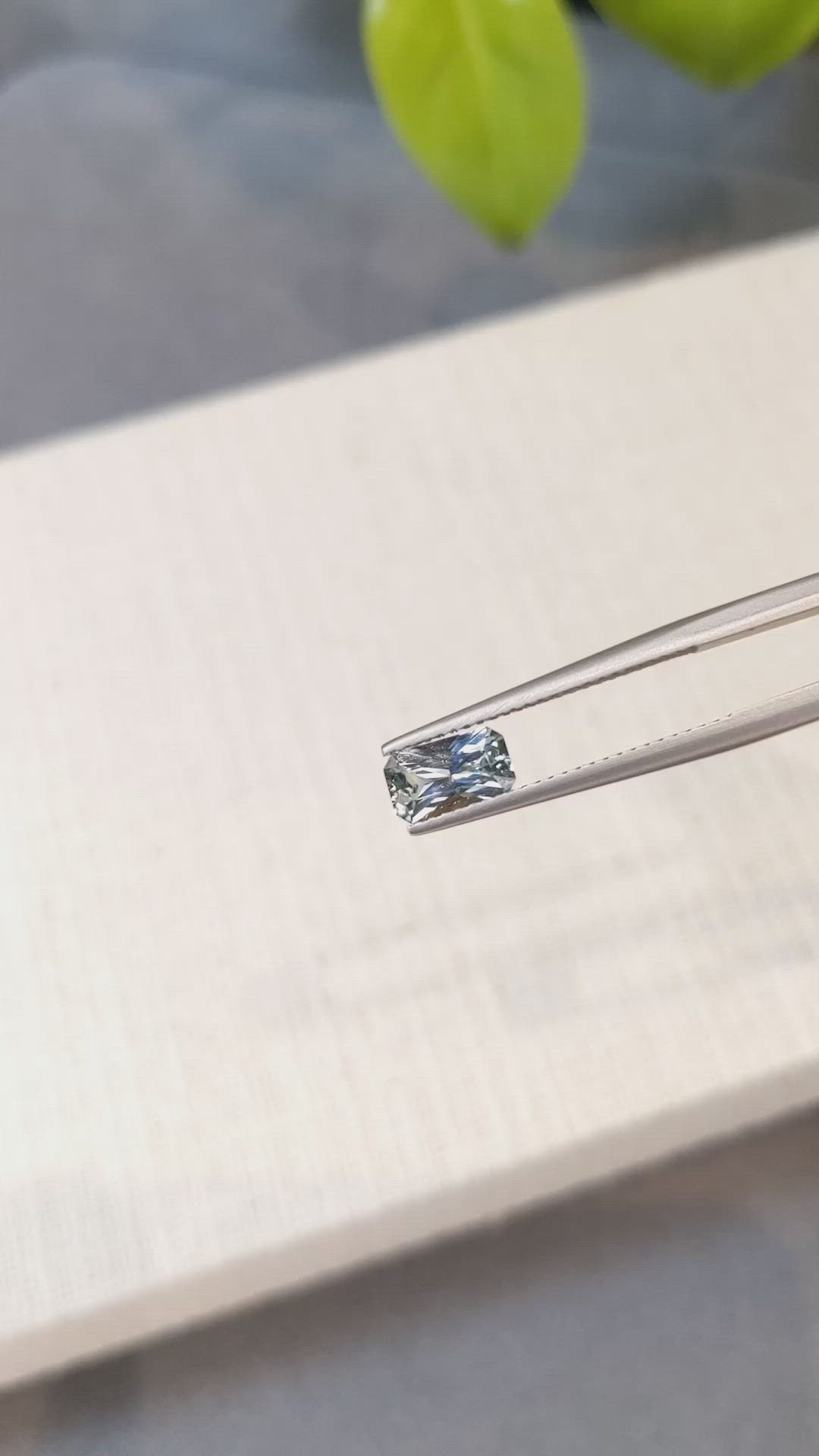 0.99 Ct. Bluish Green Sapphire from Montana Size Video