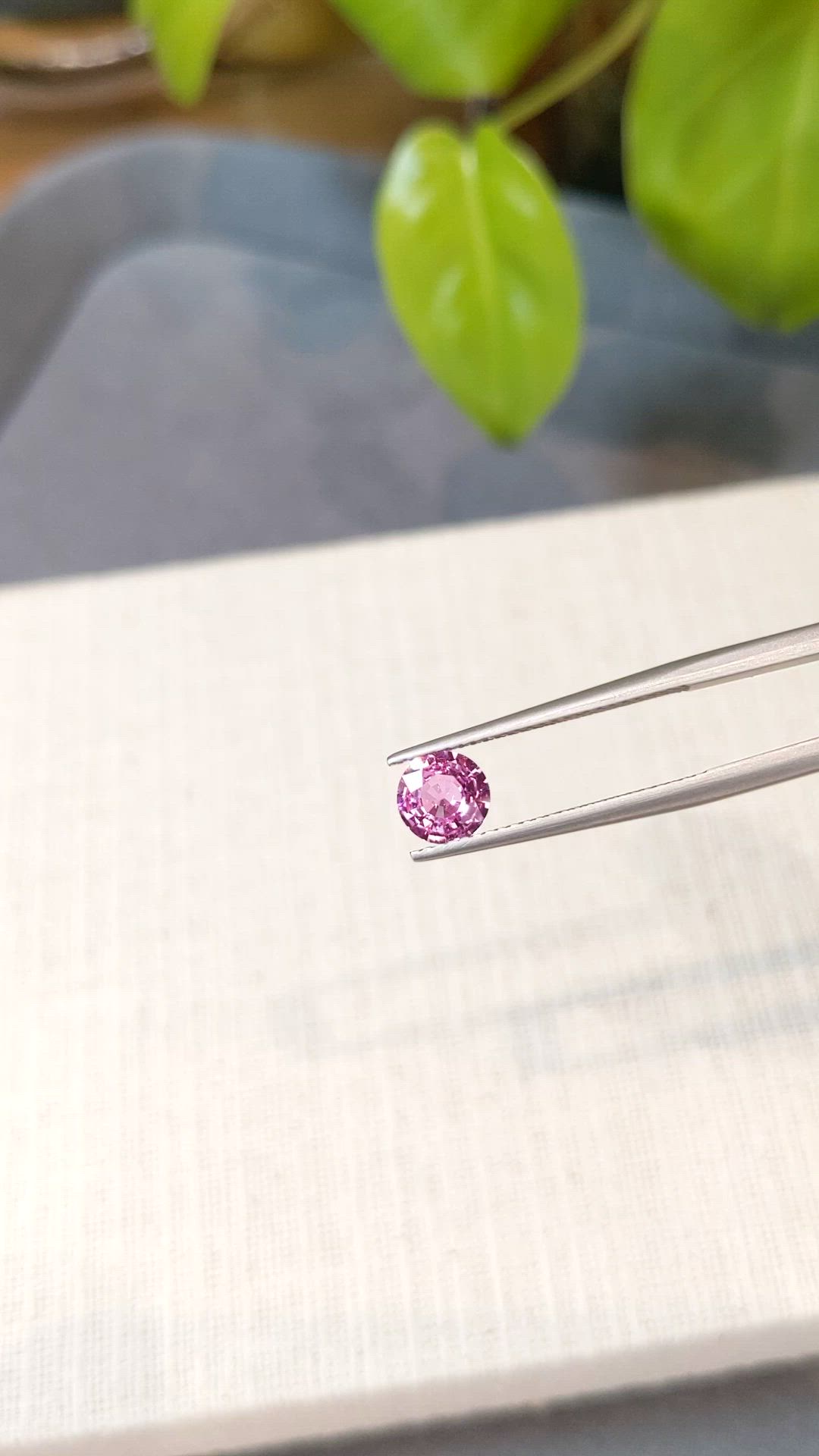 0.93 Ct. Purplish Pink Sapphire from Ceylon (Sri Lanka) Size Video