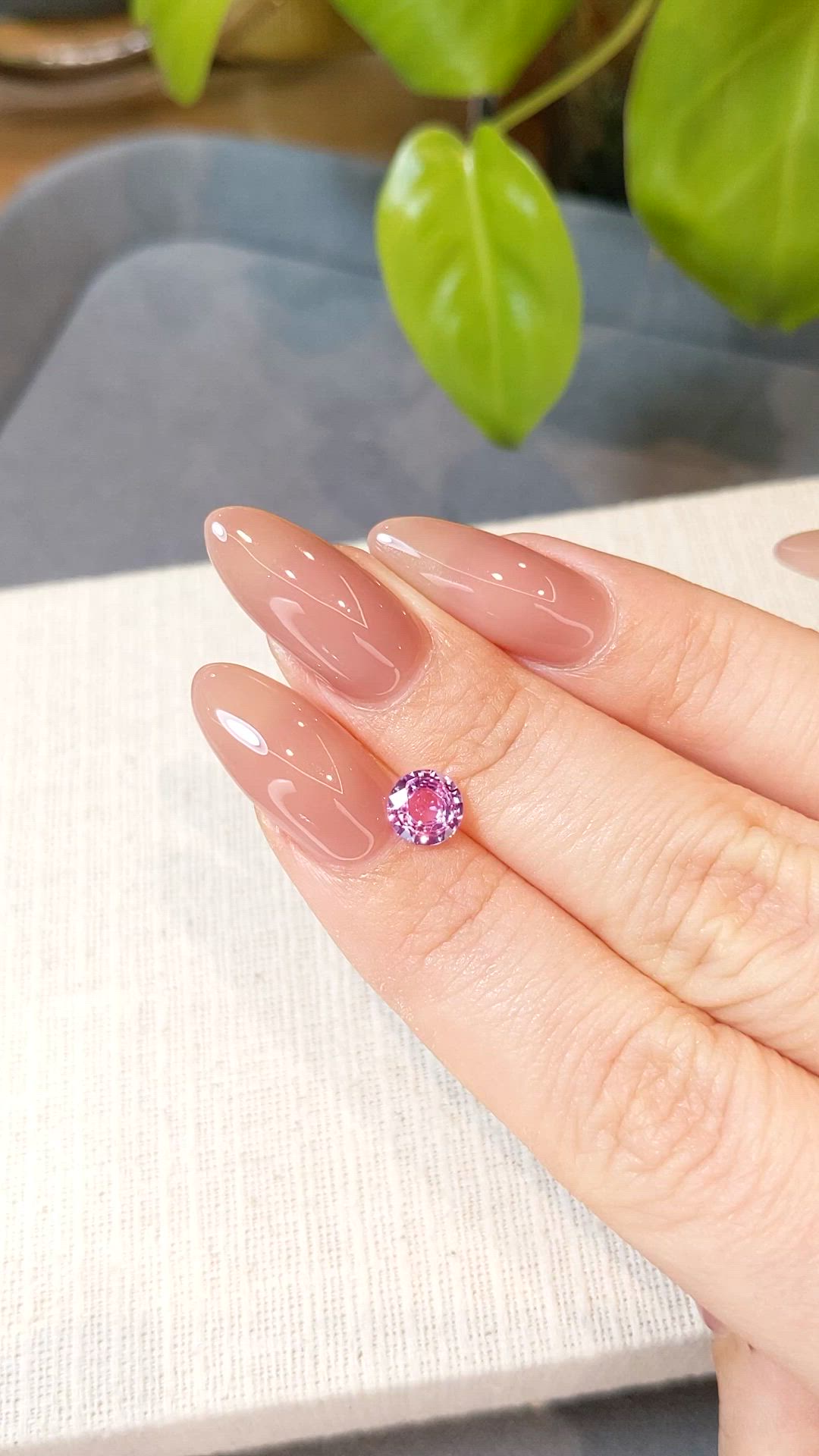 0.93 Ct. Purplish Pink Sapphire from Ceylon (Sri Lanka) Size Video