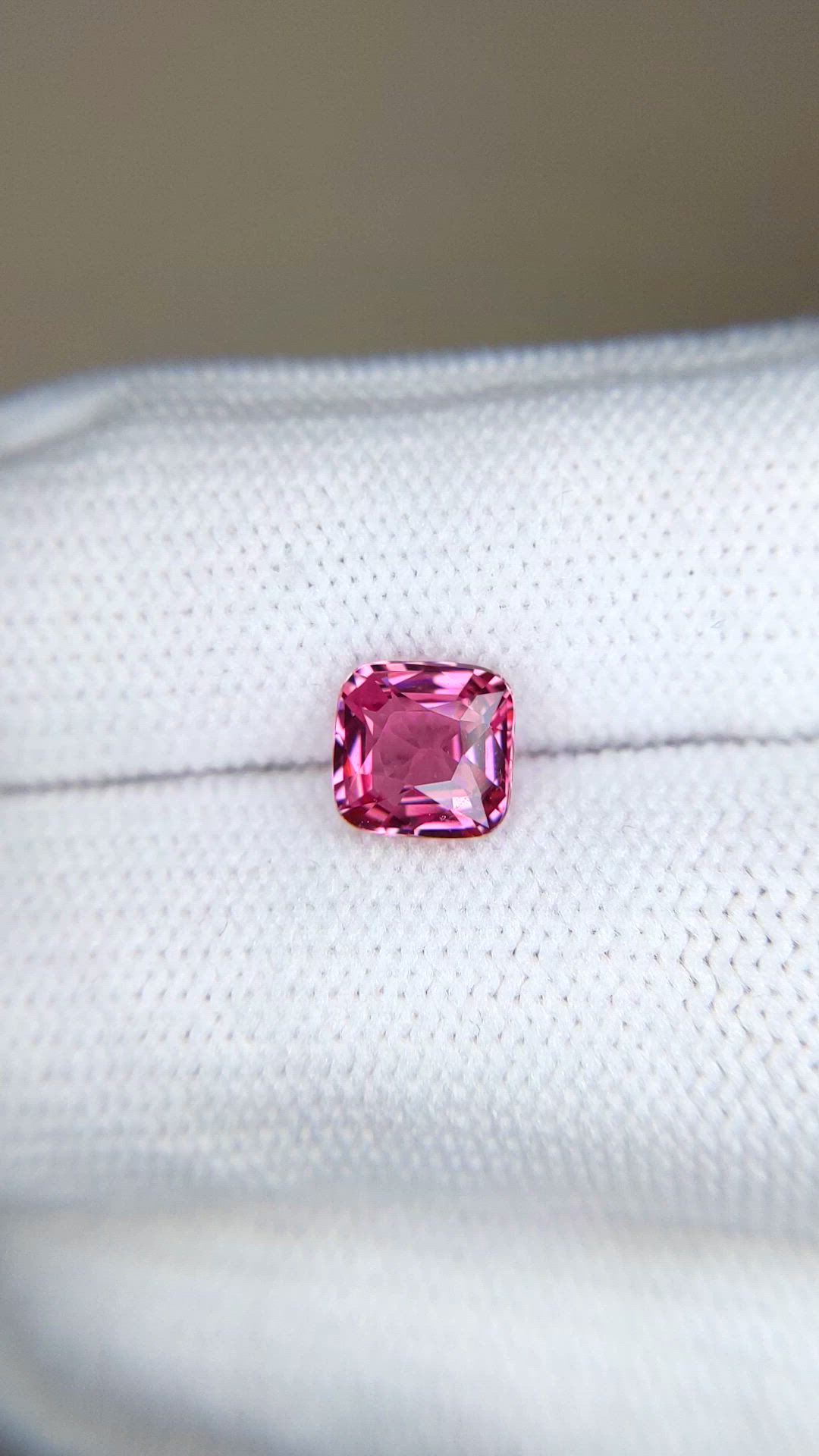 1.55 Ct. Pink Sapphire from Ceylon (Sri Lanka) Size Video