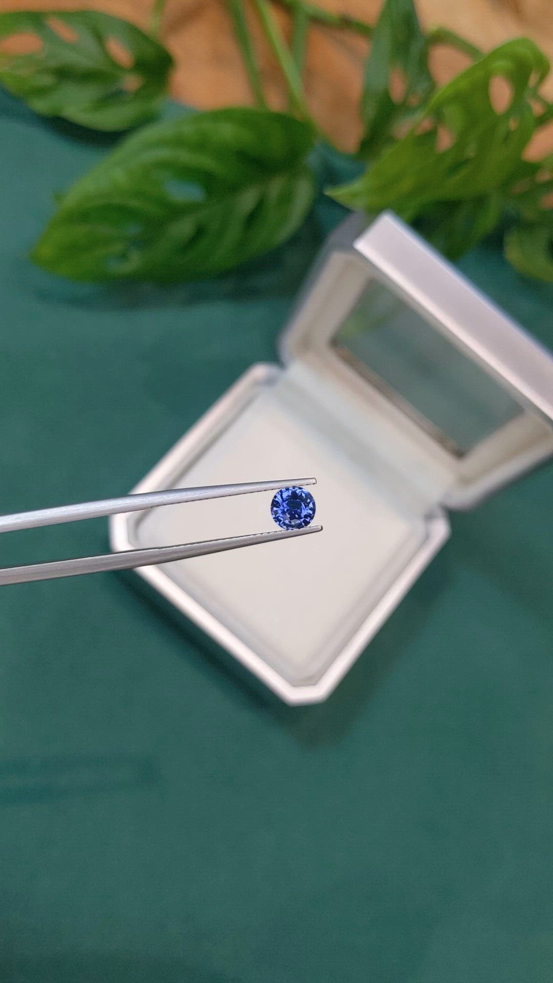 0.78 Ct. Blue Sapphire from Ceylon (Sri Lanka) Size Video