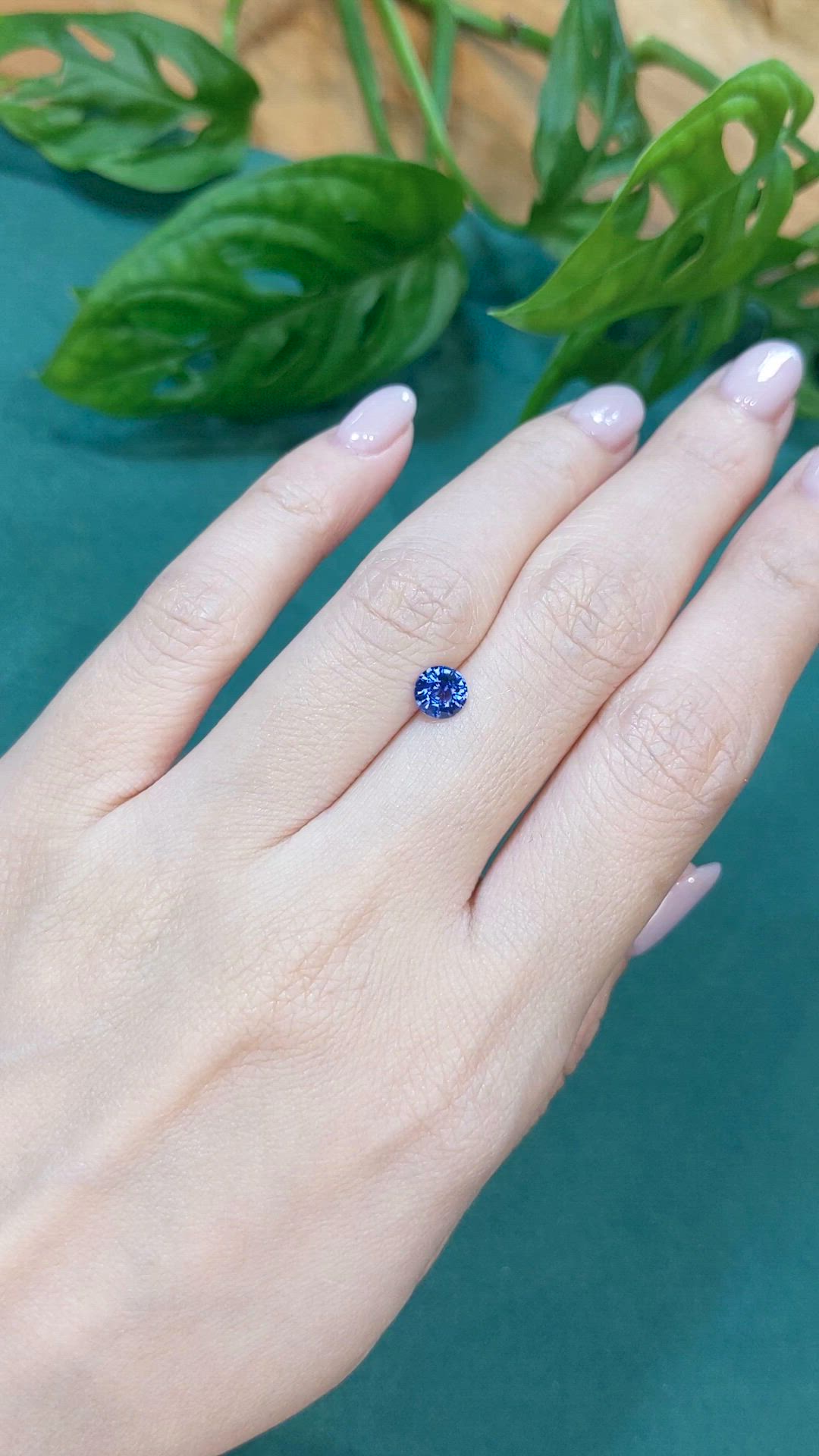 0.78 Ct. Blue Sapphire from Ceylon (Sri Lanka) Size Video