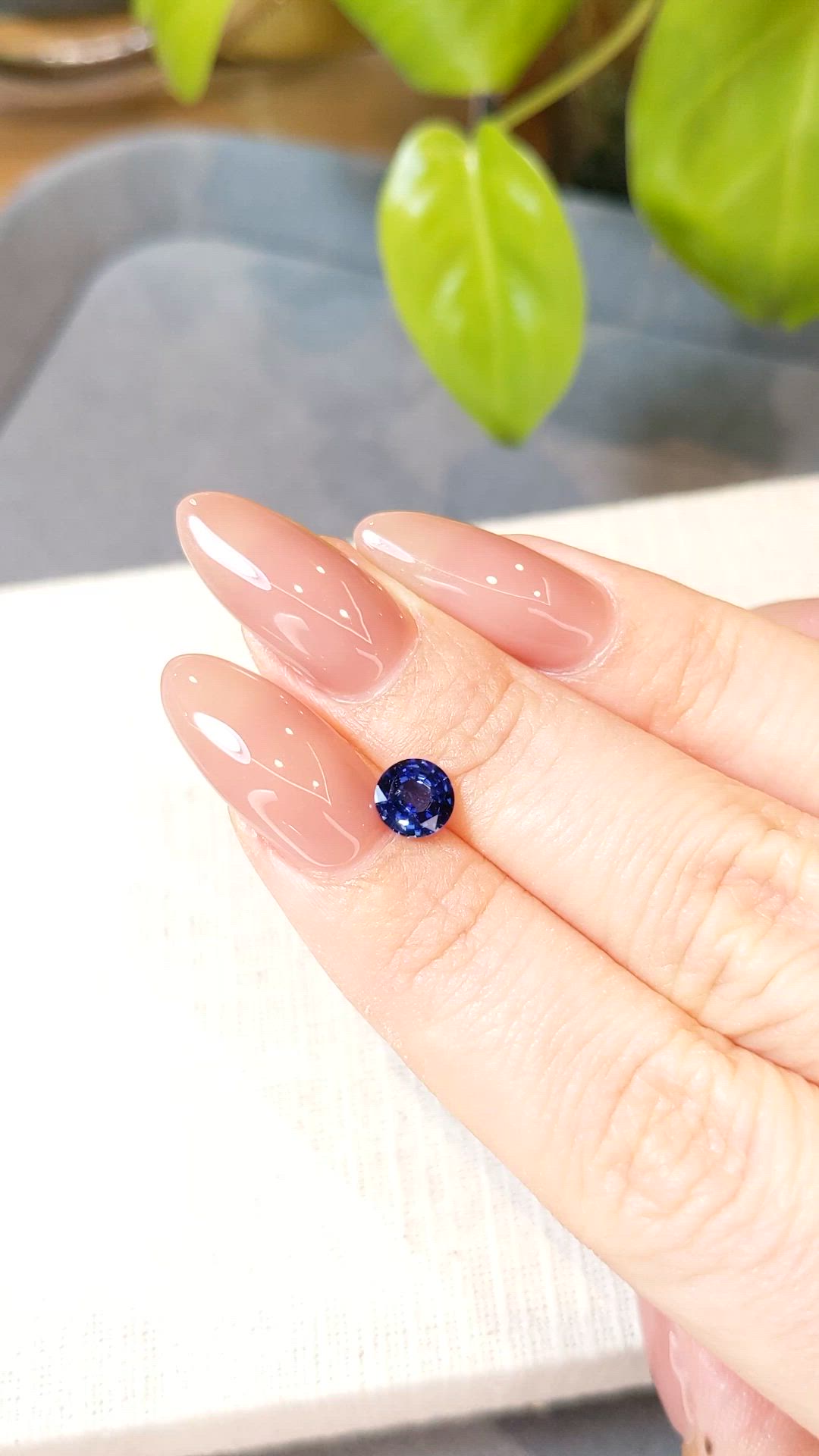 0.87 Ct. Blue Sapphire from Ceylon (Sri Lanka) Size Video