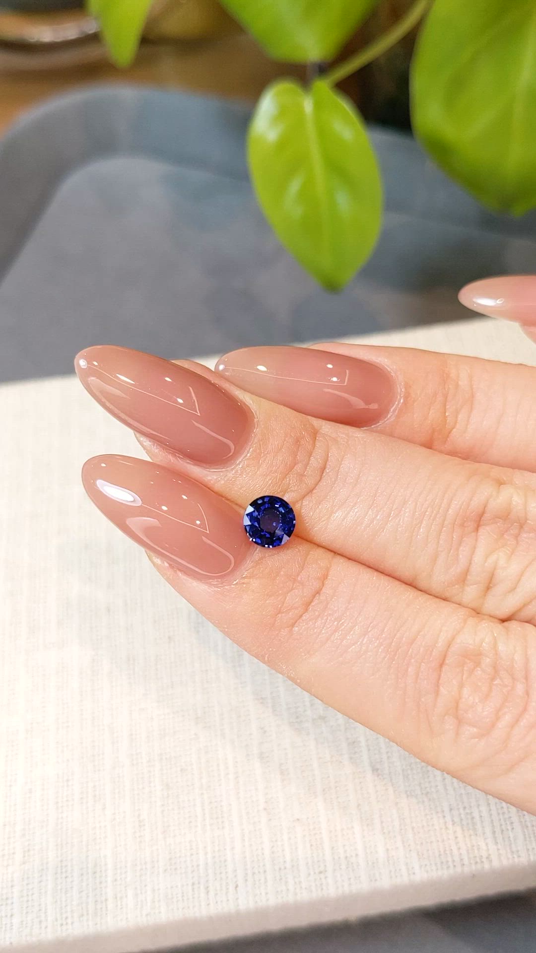 0.87 Ct. Blue Sapphire from Ceylon (Sri Lanka) Size Video