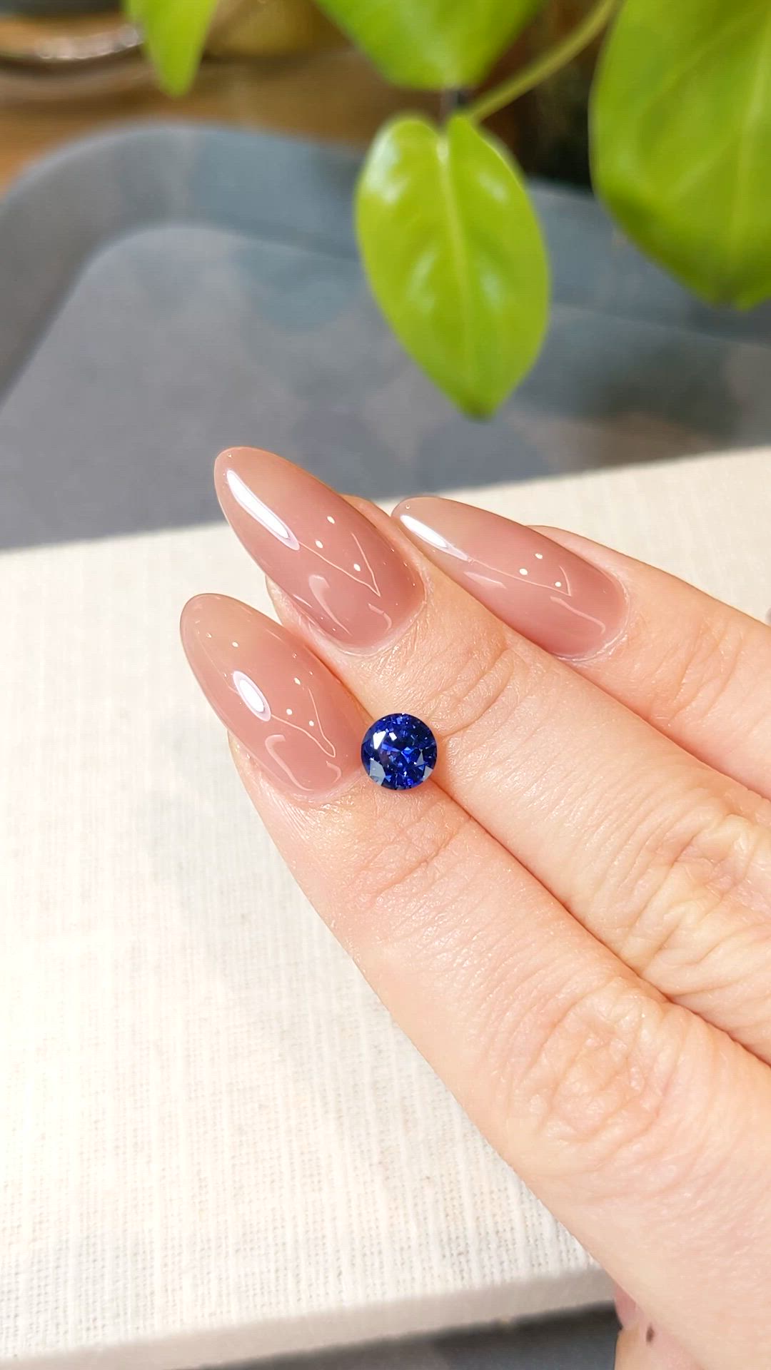 1.04 Ct. Blue Sapphire from Ceylon (Sri Lanka) Size Video