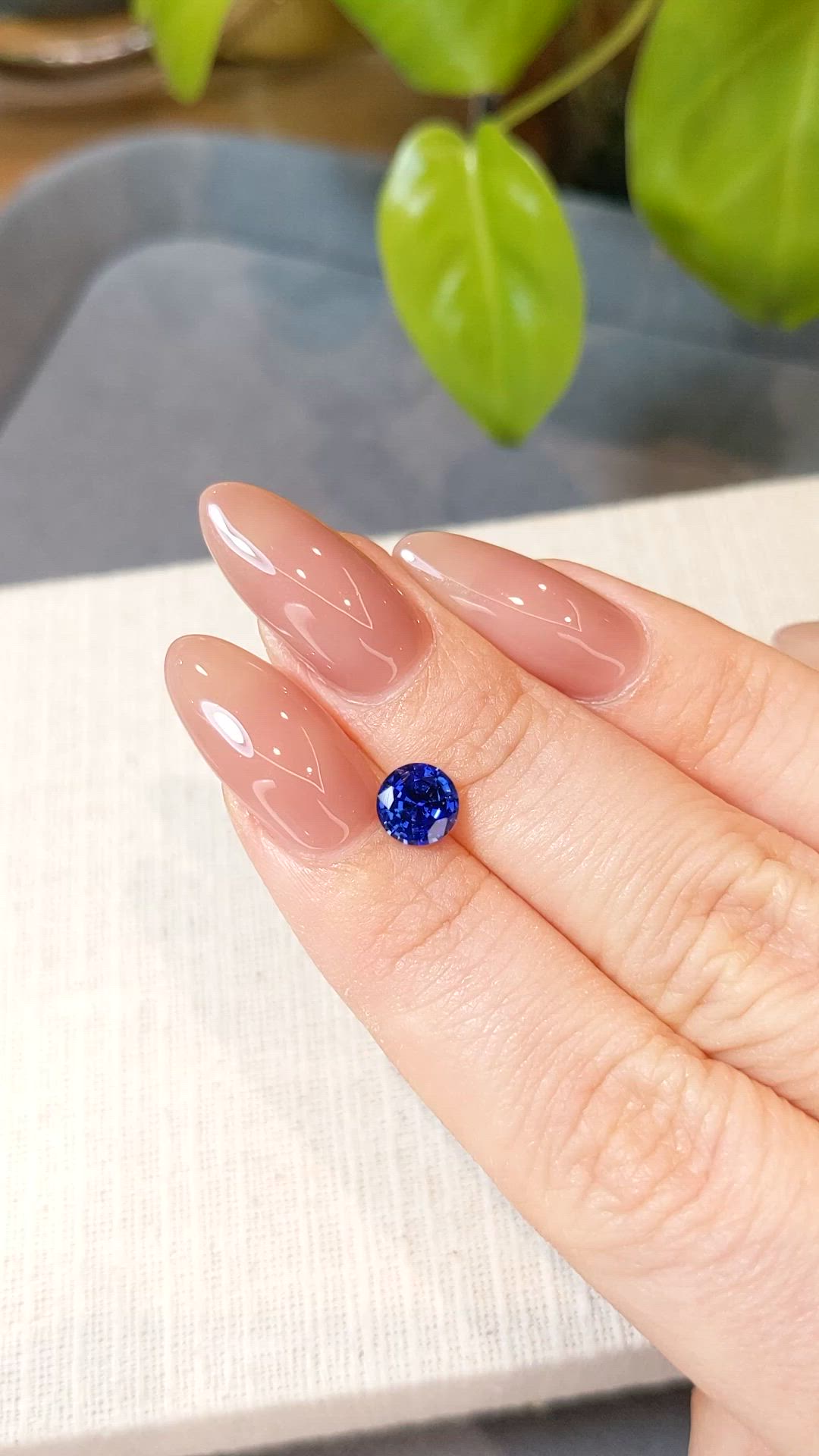 1.04 Ct. Blue Sapphire from Ceylon (Sri Lanka) Size Video