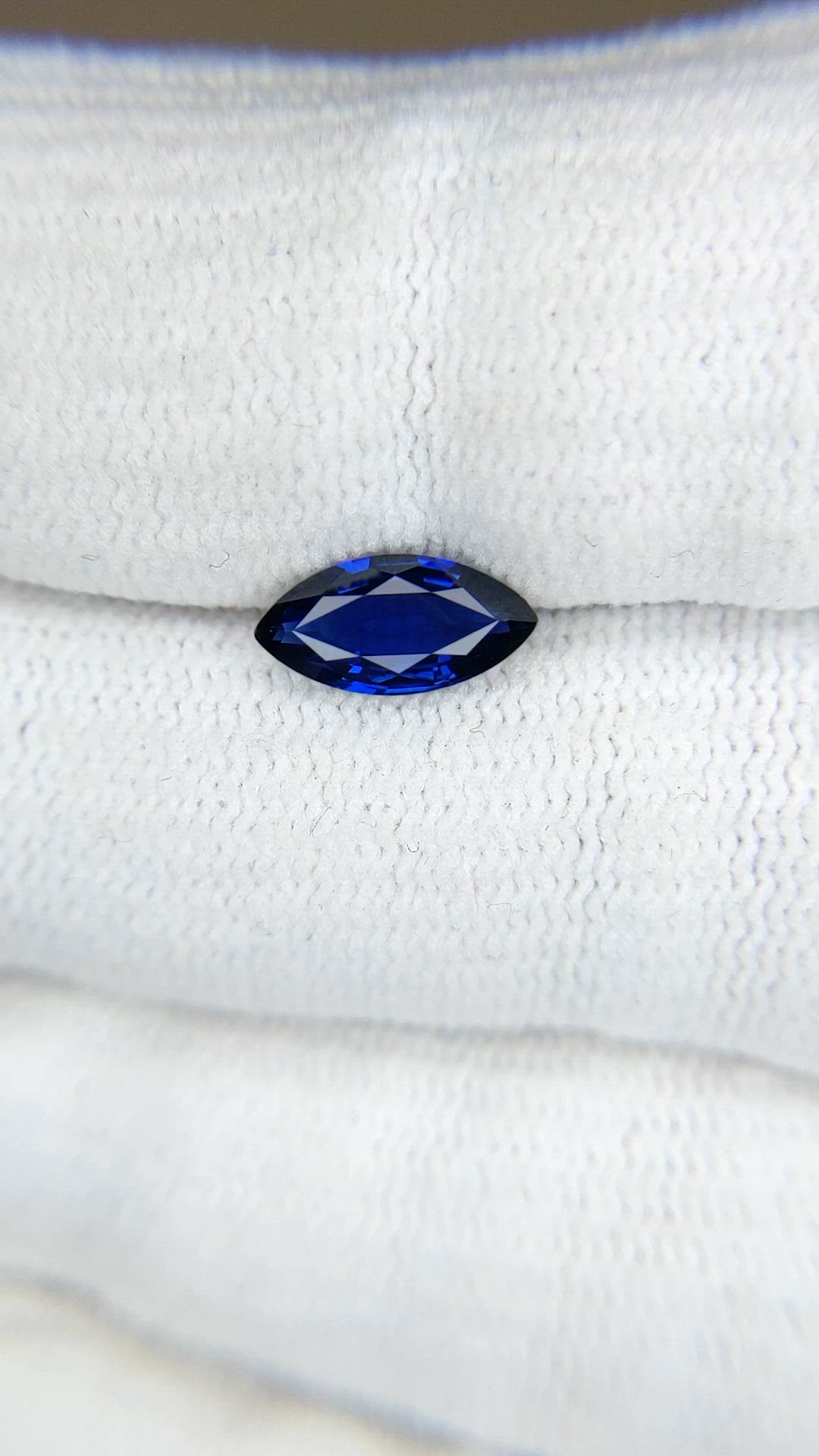 1.16 Ct. Blue Sapphire from Ceylon (Sri Lanka) Size Video