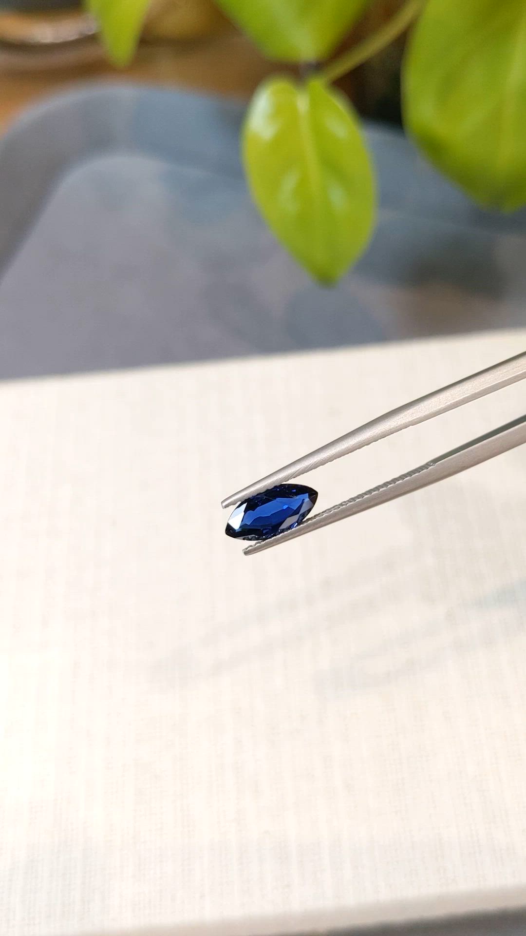 1.16 Ct. Blue Sapphire from Ceylon (Sri Lanka) Size Video