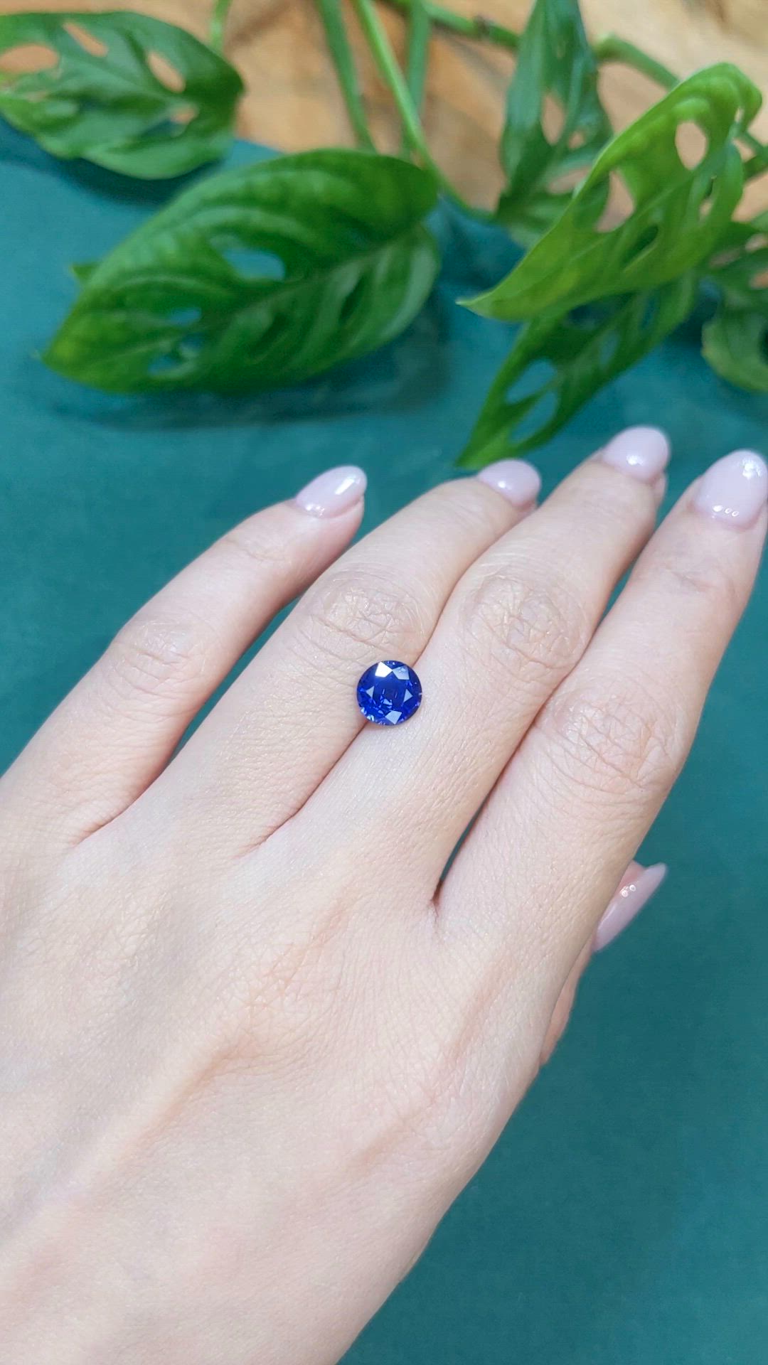 1.79 Ct. Blue Sapphire from Ceylon (Sri Lanka) Size Video