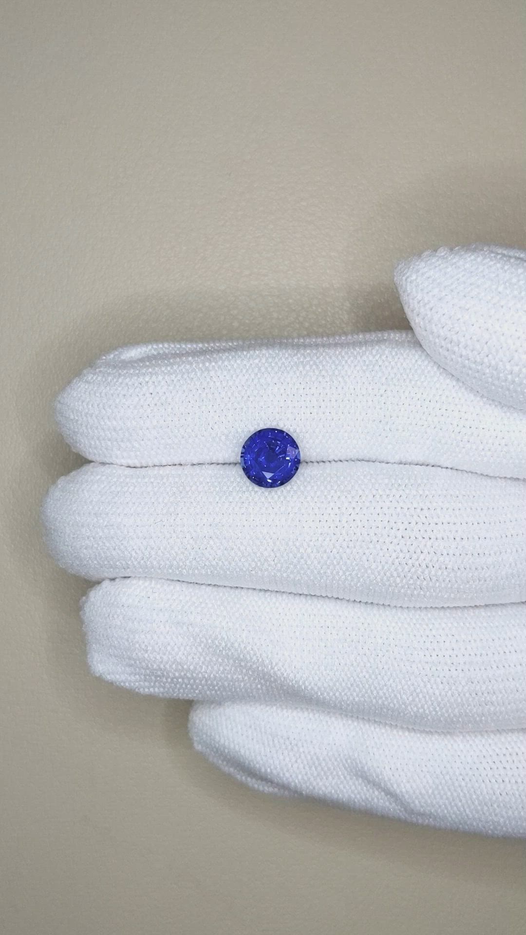 1.79 Ct. Blue Sapphire from Ceylon (Sri Lanka) Size Video
