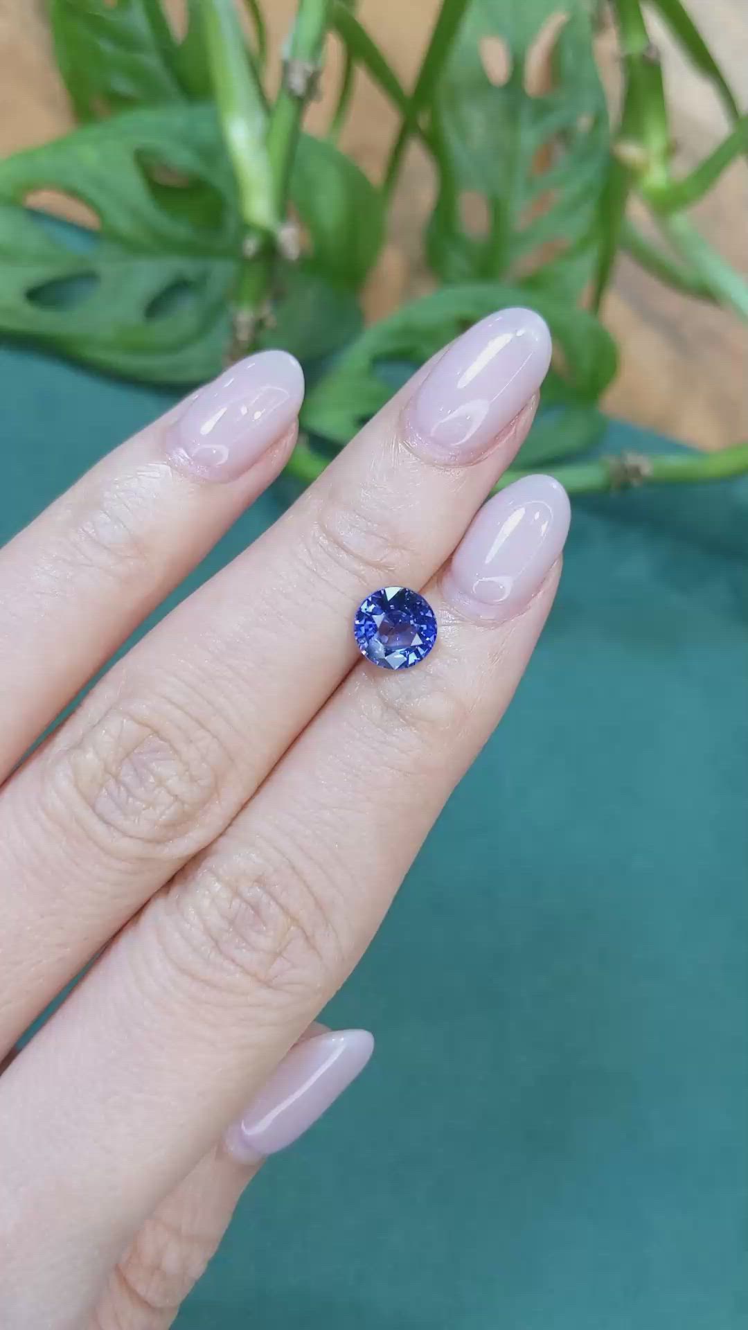 2.03 Ct. Blue Sapphire from Ceylon (Sri Lanka) Size Video