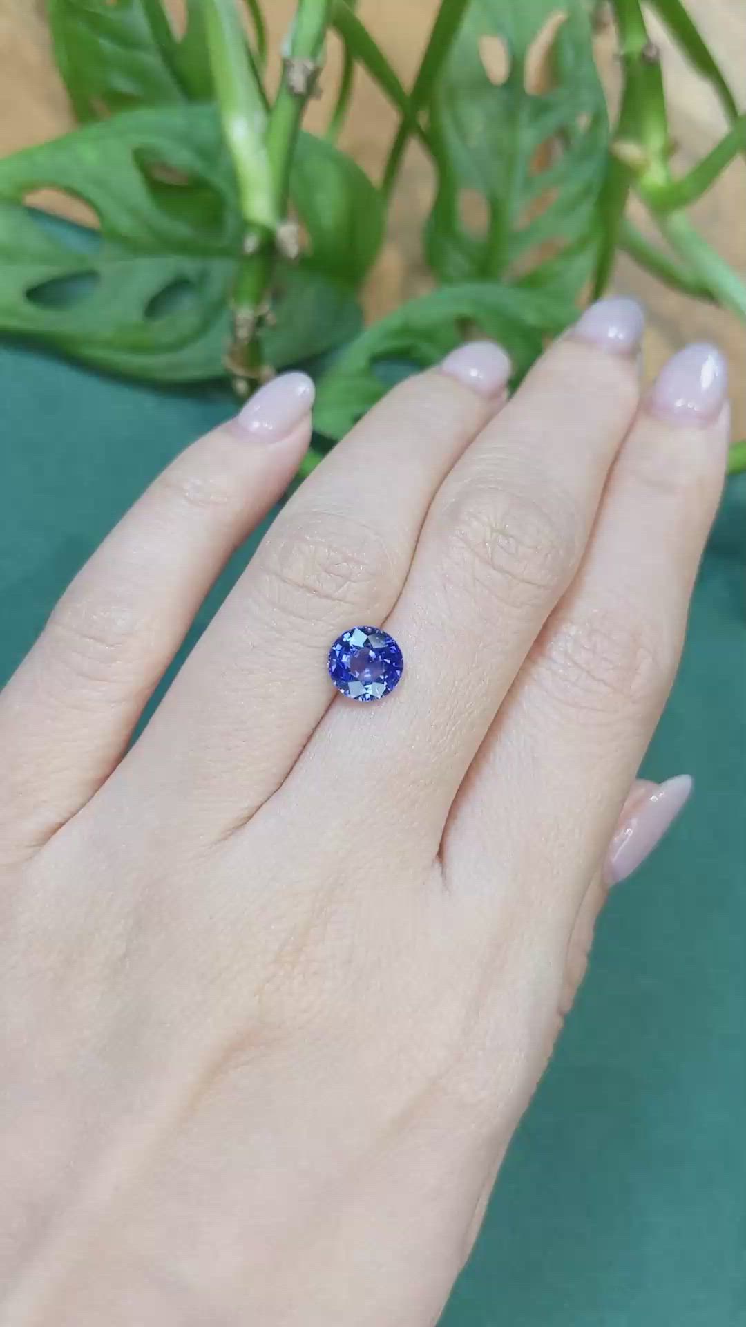 2.03 Ct. Blue Sapphire from Ceylon (Sri Lanka) Size Video