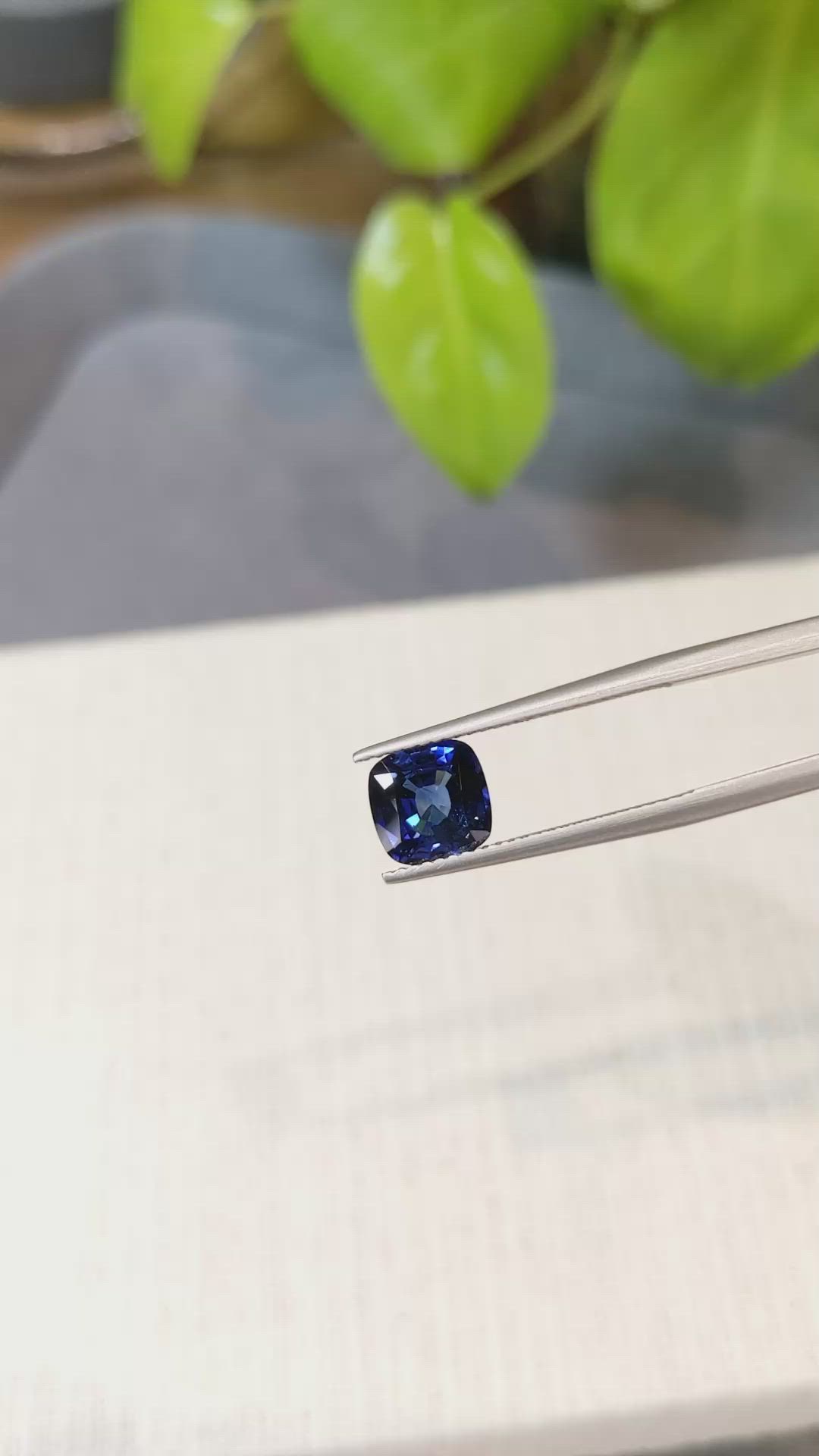 2.23 Ct. Blue Sapphire from Ceylon (Sri Lanka) Size Video