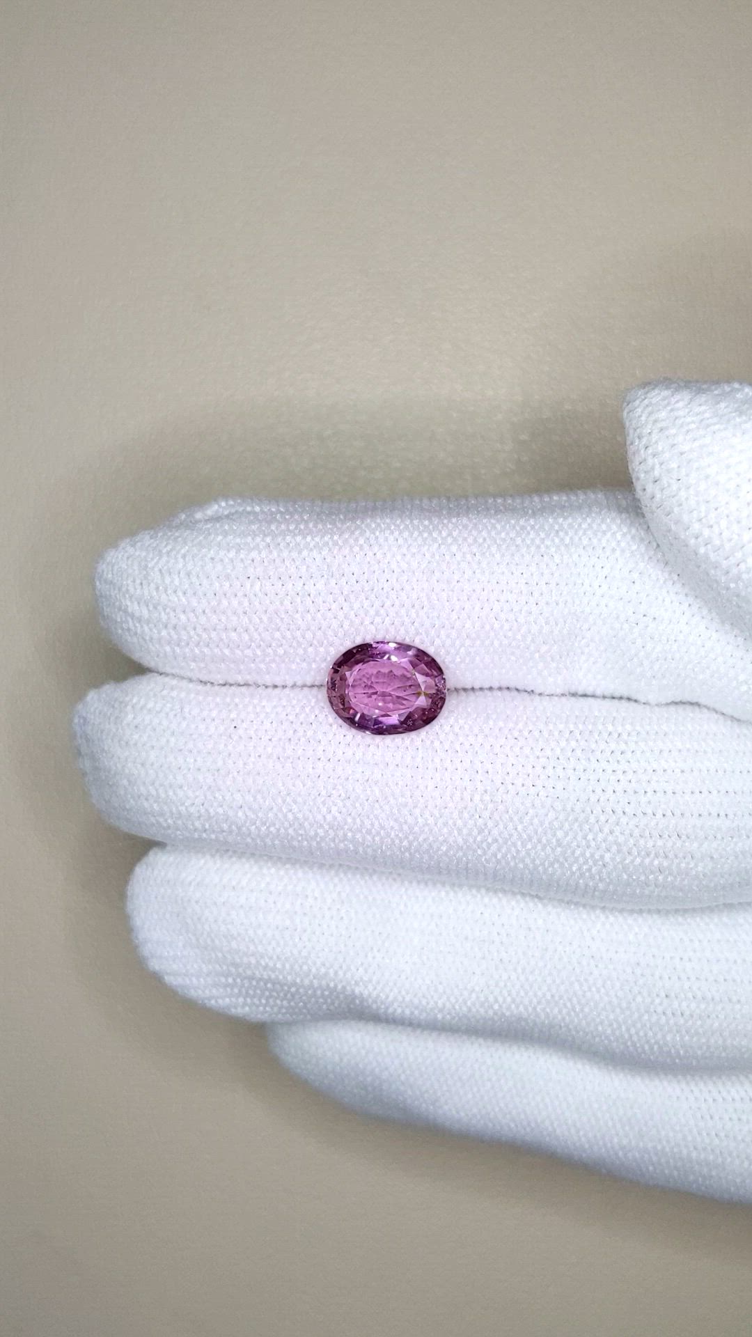 2.36 Ct. Purple Sapphire from Ceylon (Sri Lanka) Size Video