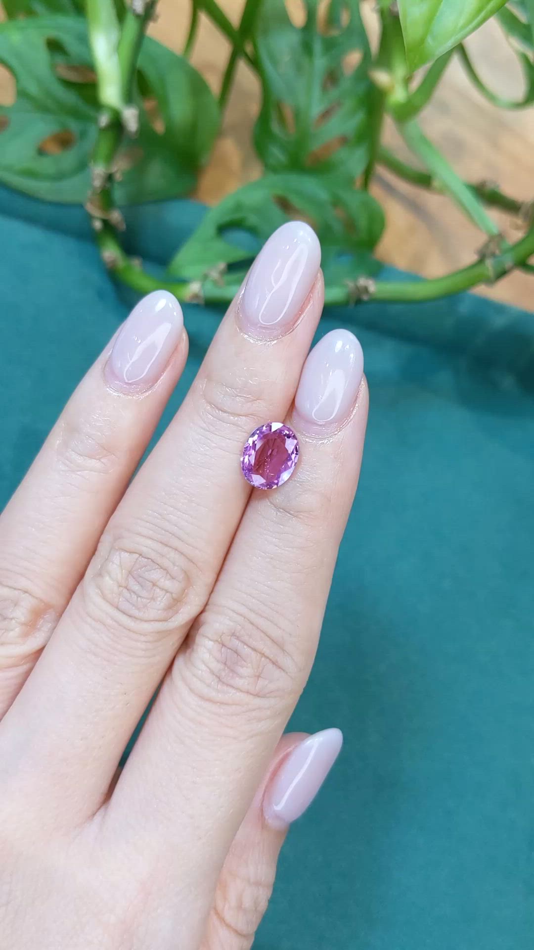 2.36 Ct. Purple Sapphire from Ceylon (Sri Lanka) Size Video