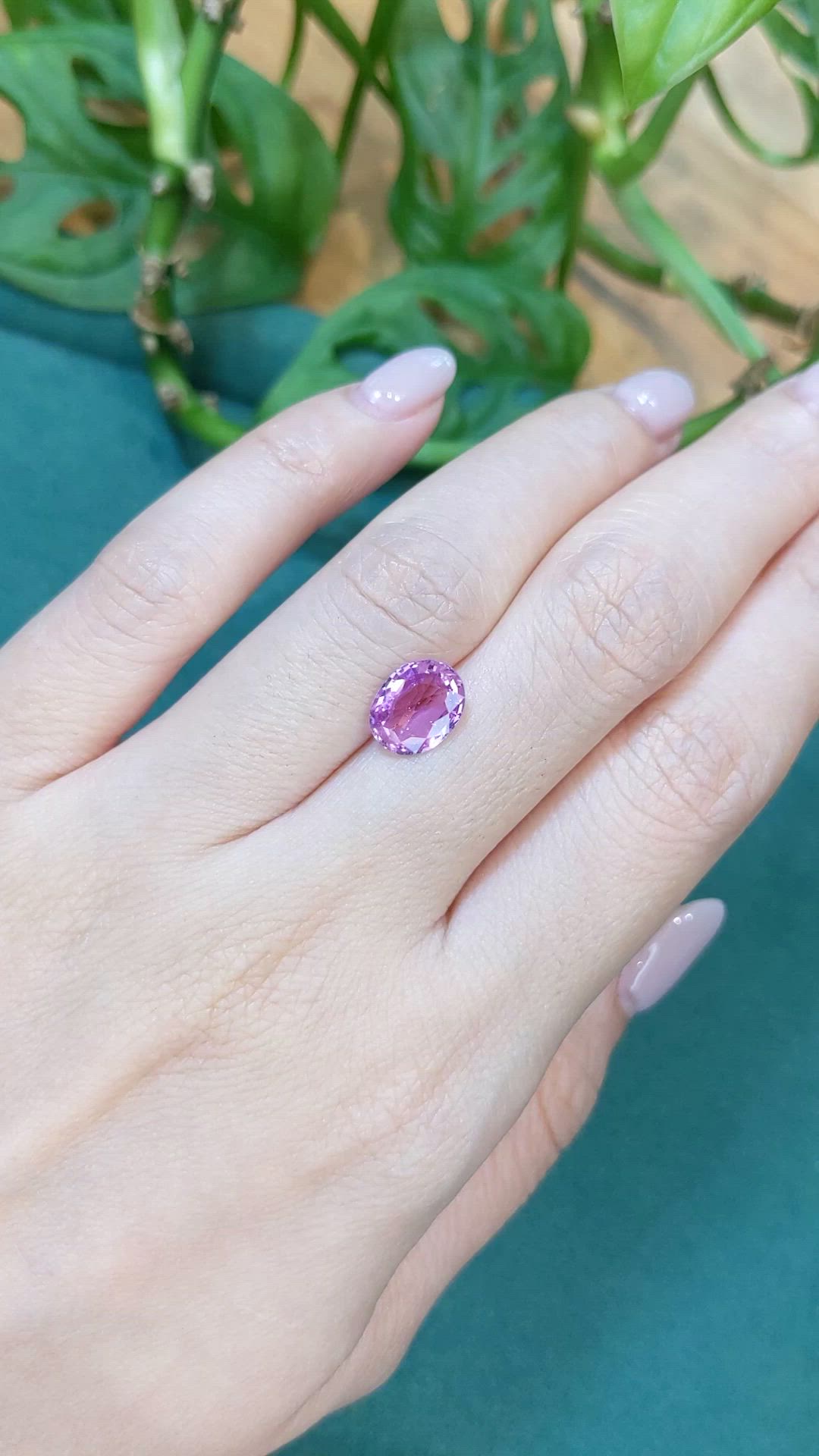 2.36 Ct. Purple Sapphire from Ceylon (Sri Lanka) Size Video