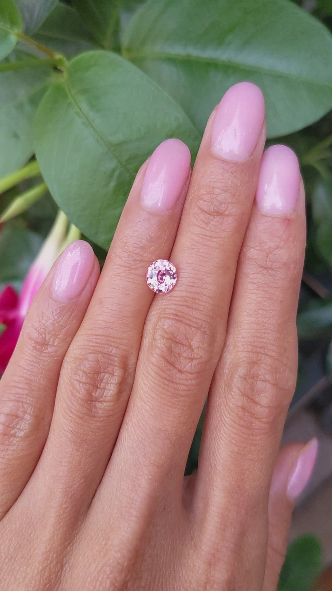 1.35 Ct. Pink Sapphire from Ceylon (Sri Lanka) Size Video