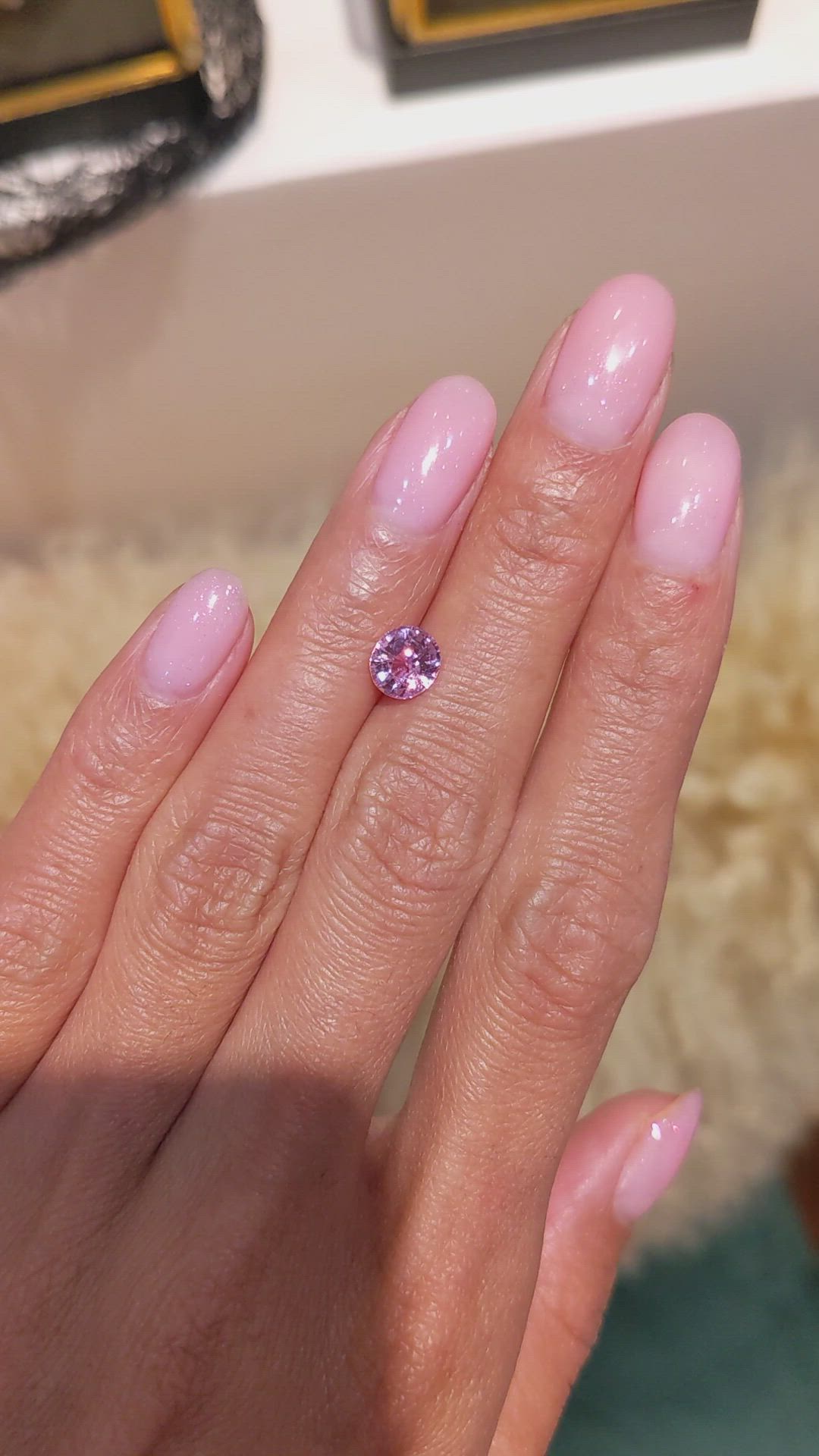 1.35 Ct. Pink Sapphire from Ceylon (Sri Lanka) Size Video